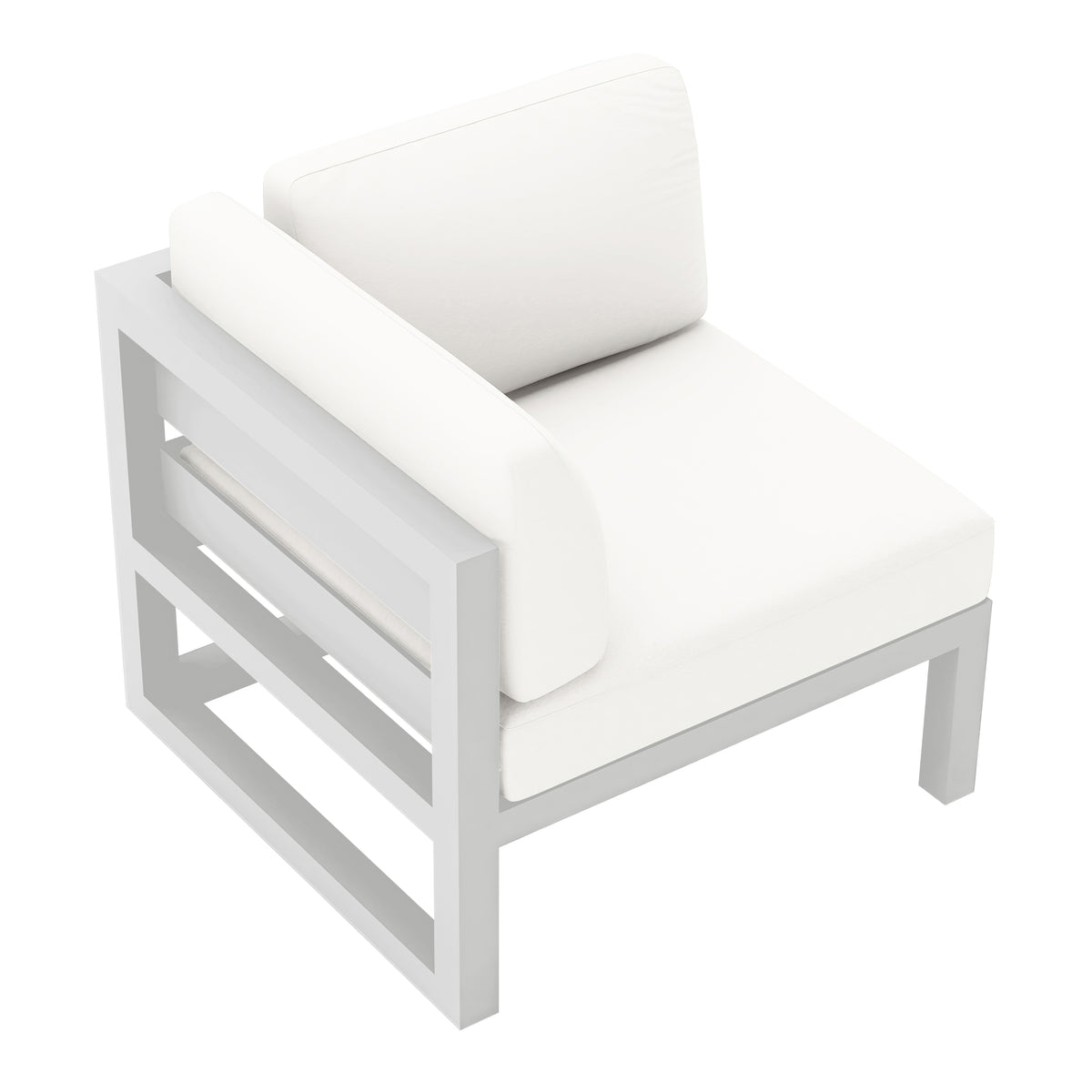 Avion Corner Section#Finish_White#Fabric_Canvas Natural
