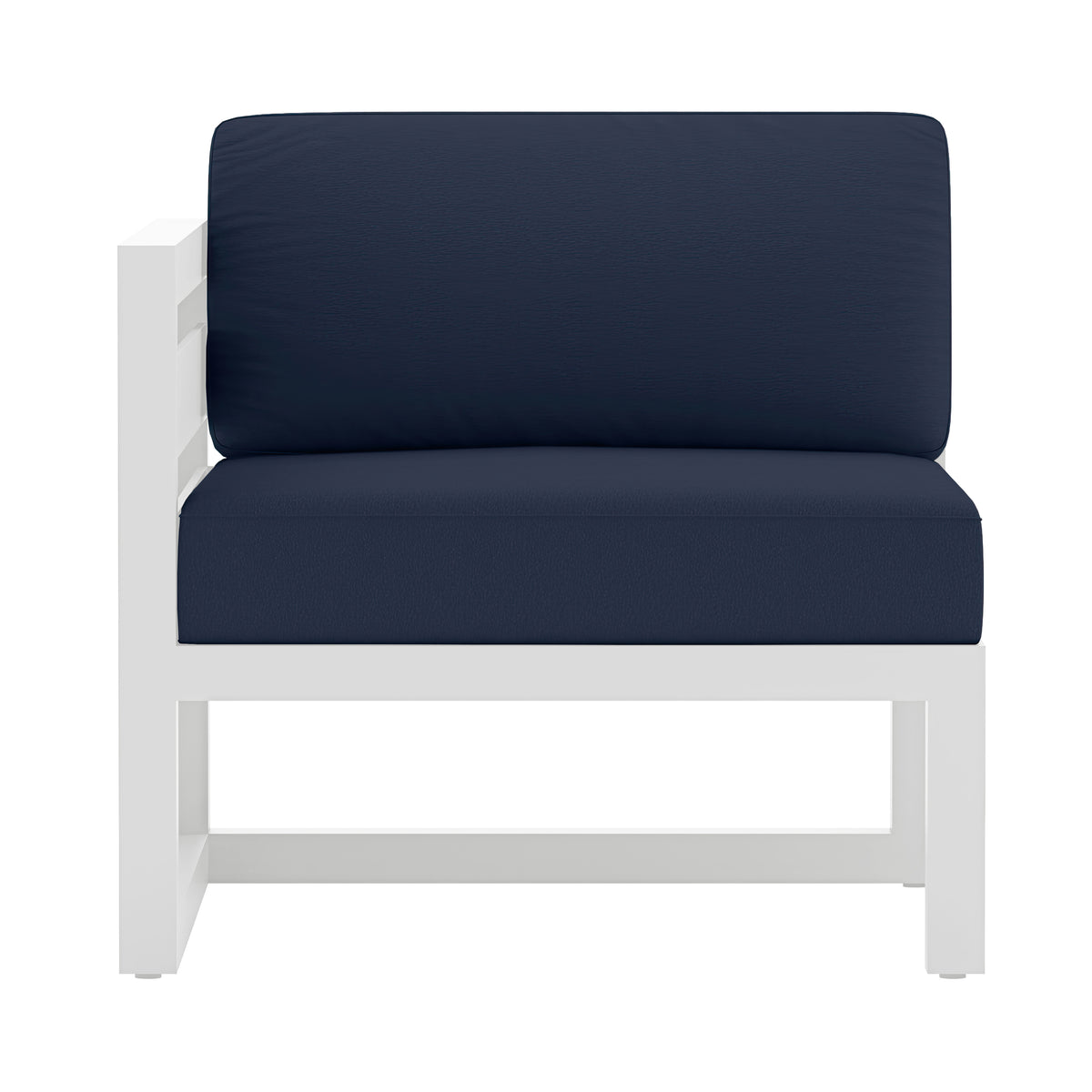 Avion Left Arm Section#Finish_White#Fabric_Spectrum Indigo