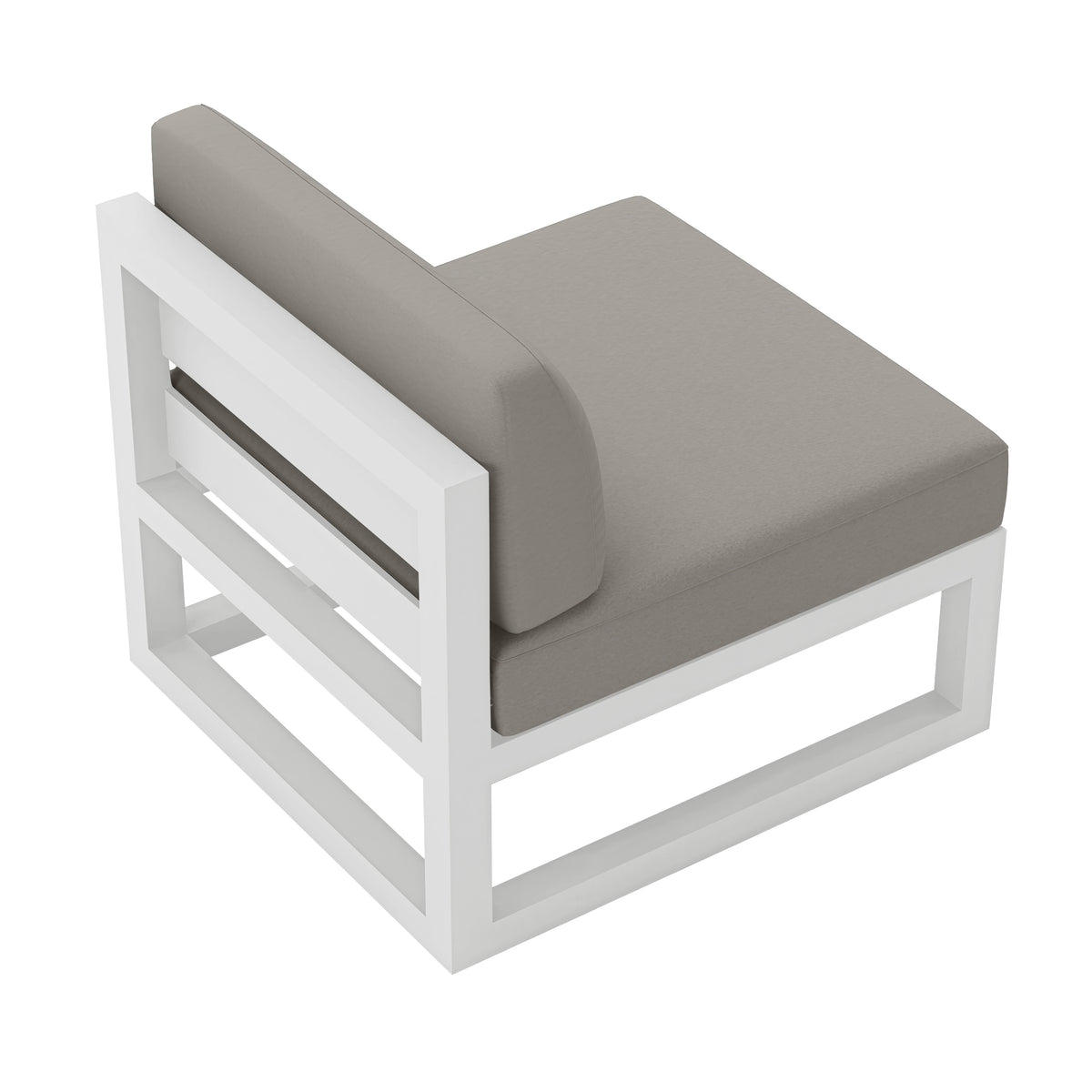 Avion Middle Section#Finish_White#Fabric_Canvas Charcoal