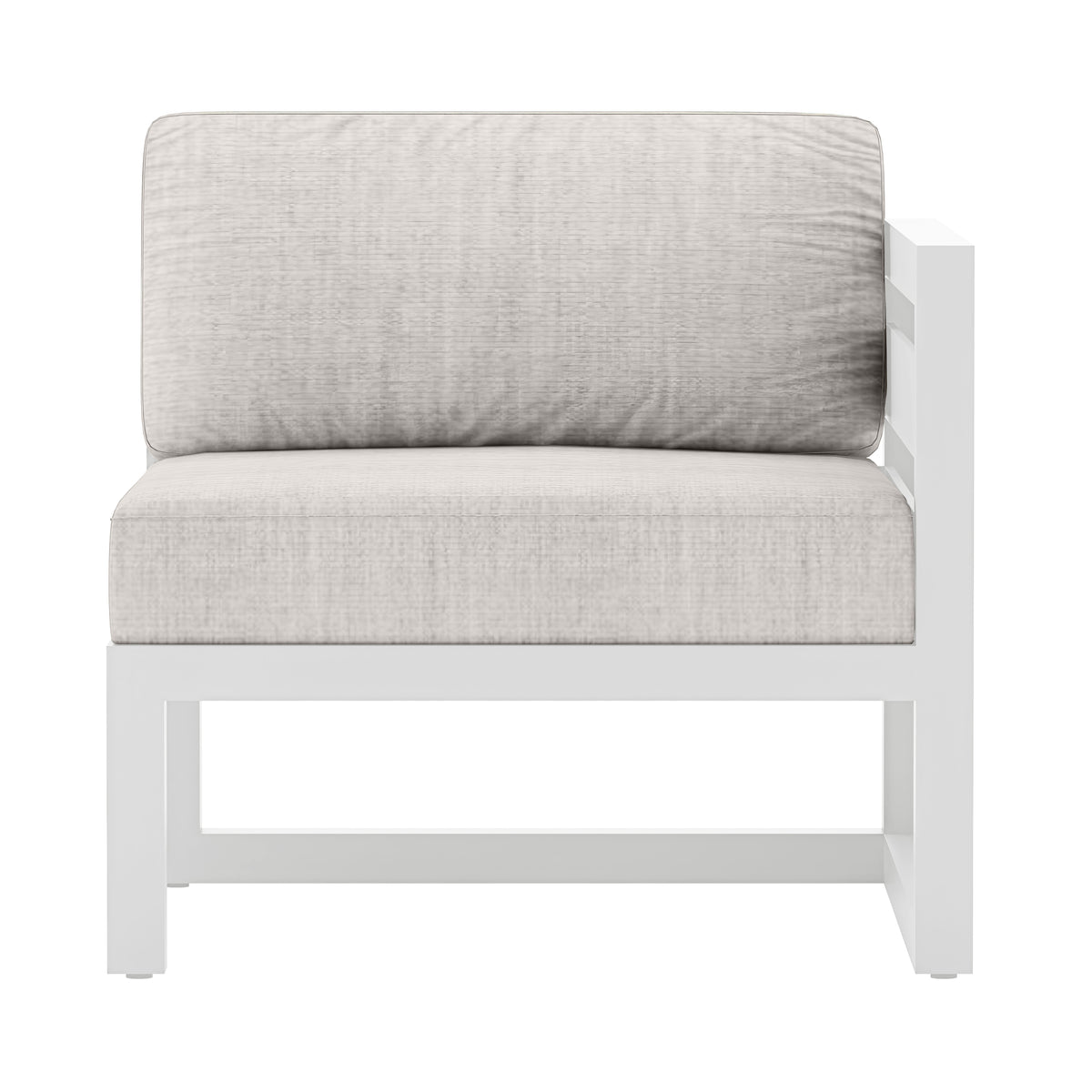 Avion Right Arm Section#Finish_White#Fabric_Cast Silver