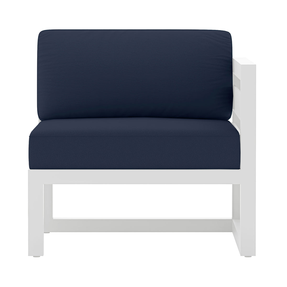 Avion Right Arm Section#Finish_White#Fabric_Spectrum Indigo
