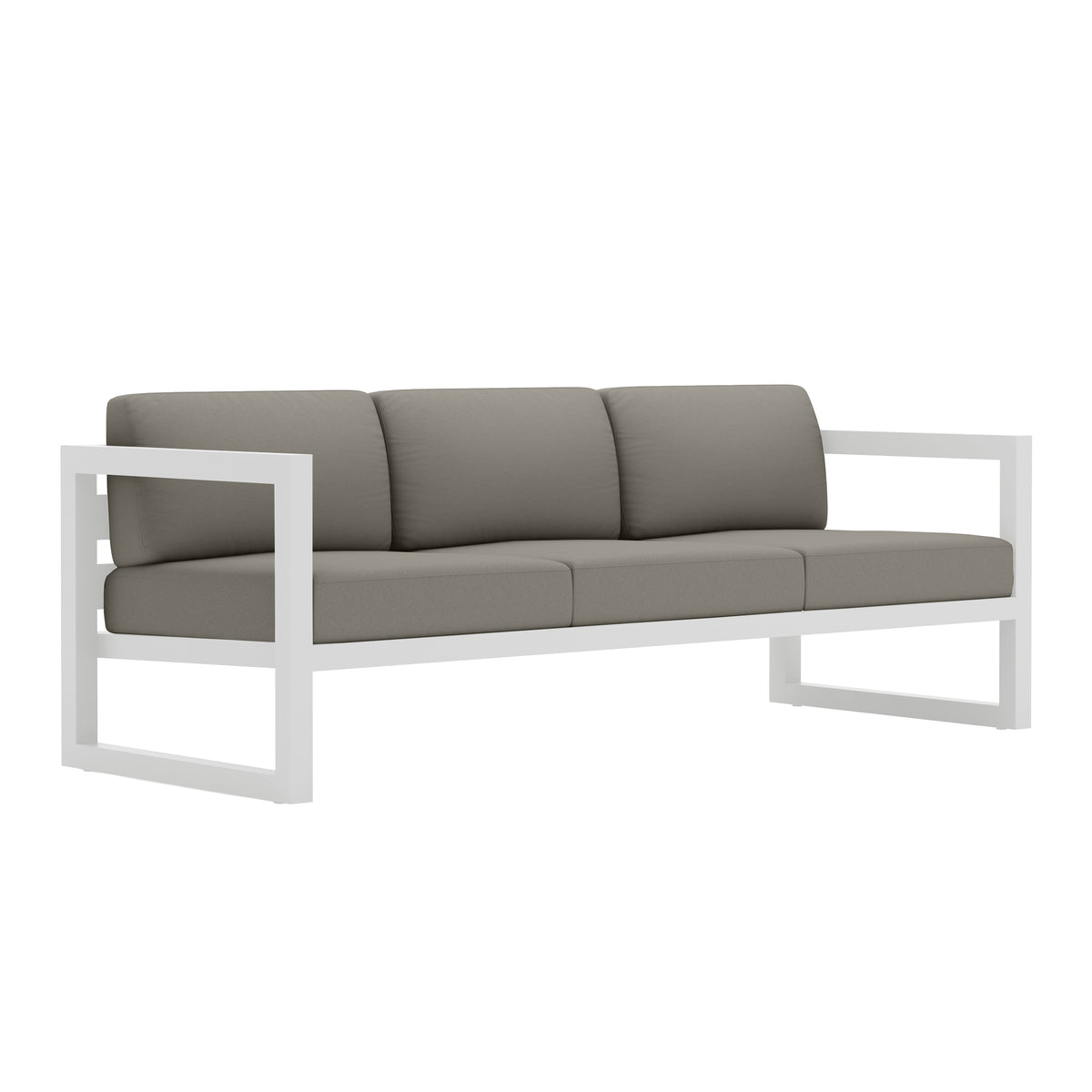 Avion Sofa#Finish_White#Fabric_Canvas Charcoal