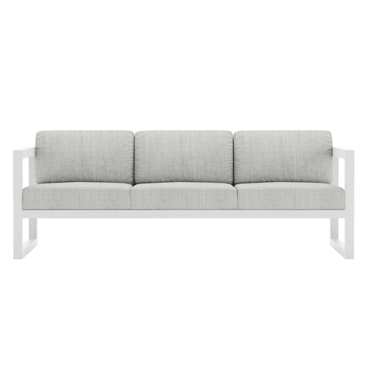Avion Sofa#Finish_White#Fabric_Cast Silver