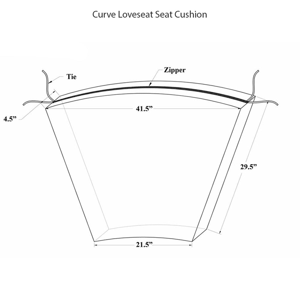Curve Loveseat Seat Cushion