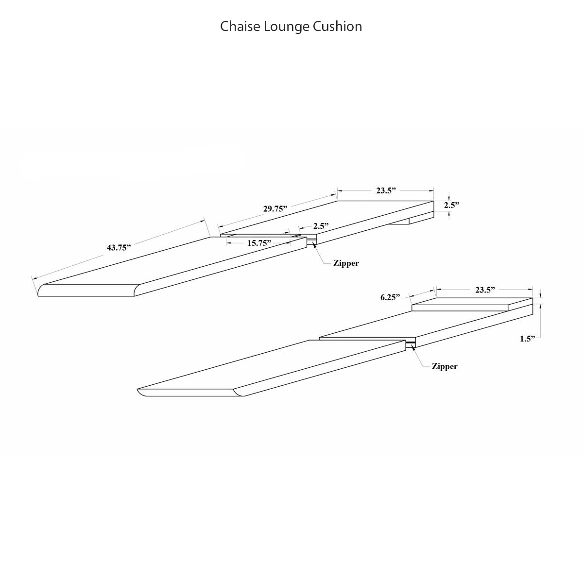 Chaise Lounge Cushion