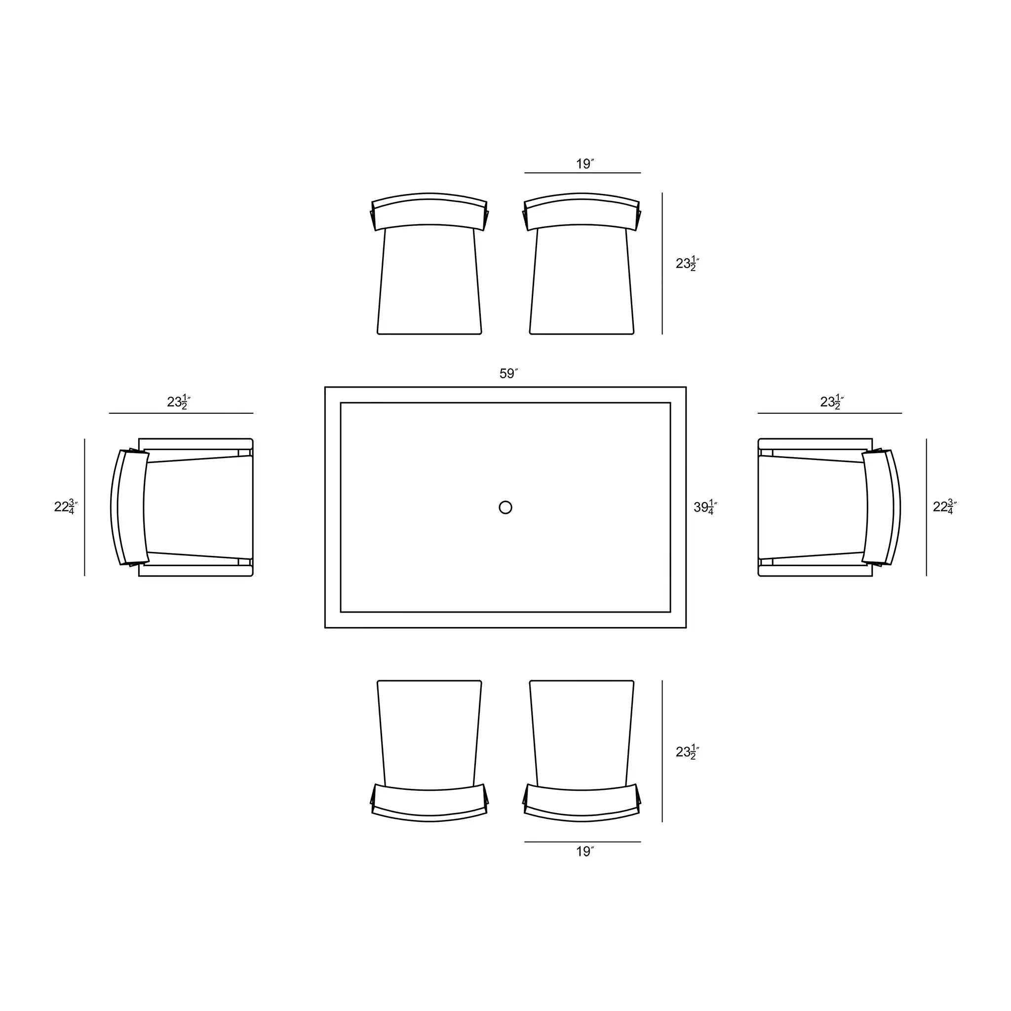 Harmonia Living District 7 Piece Aluminum Dining Set 54