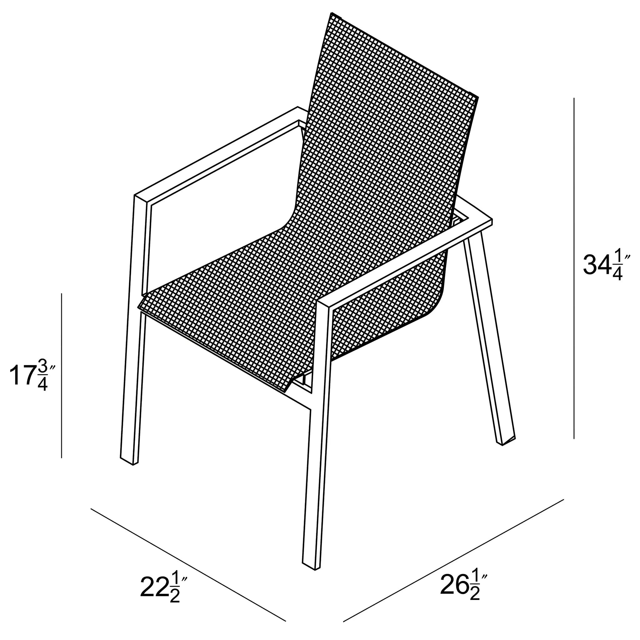 Lift Aluminum Dining Arm Chair