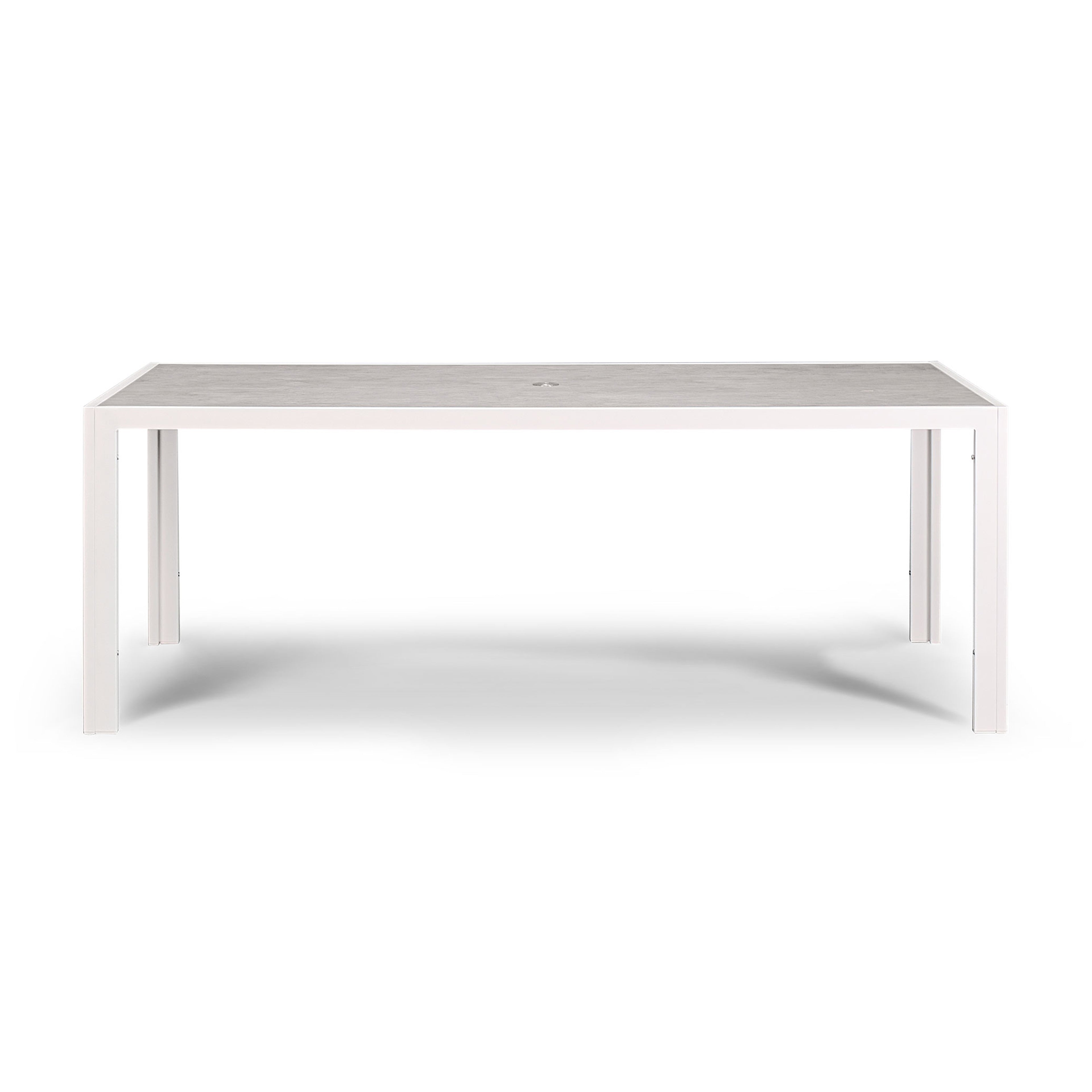 Lift 9 Piece Aluminum Dining Set#Finish_White