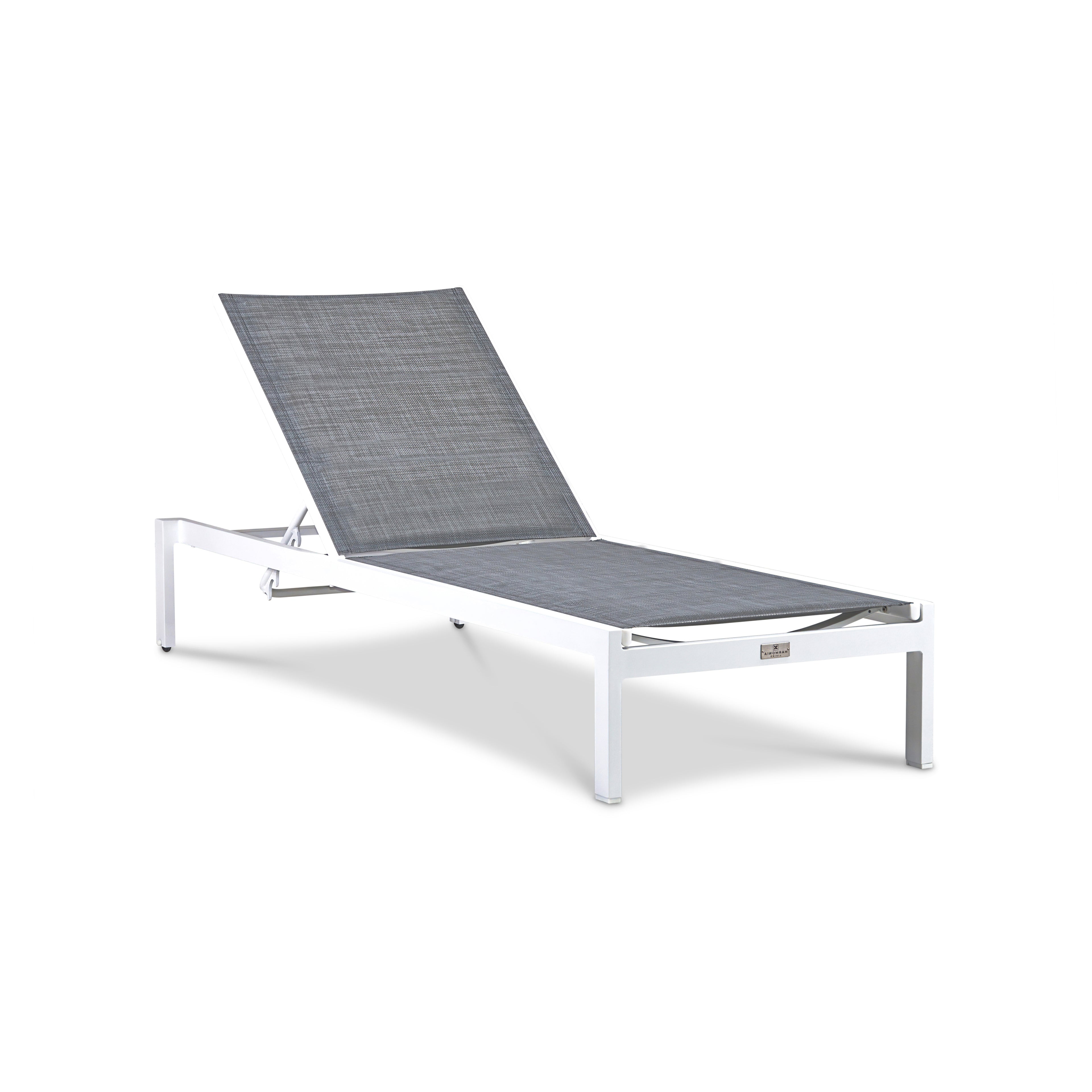 Lift Aluminum Reclining Chaise Lounge#Finish_White