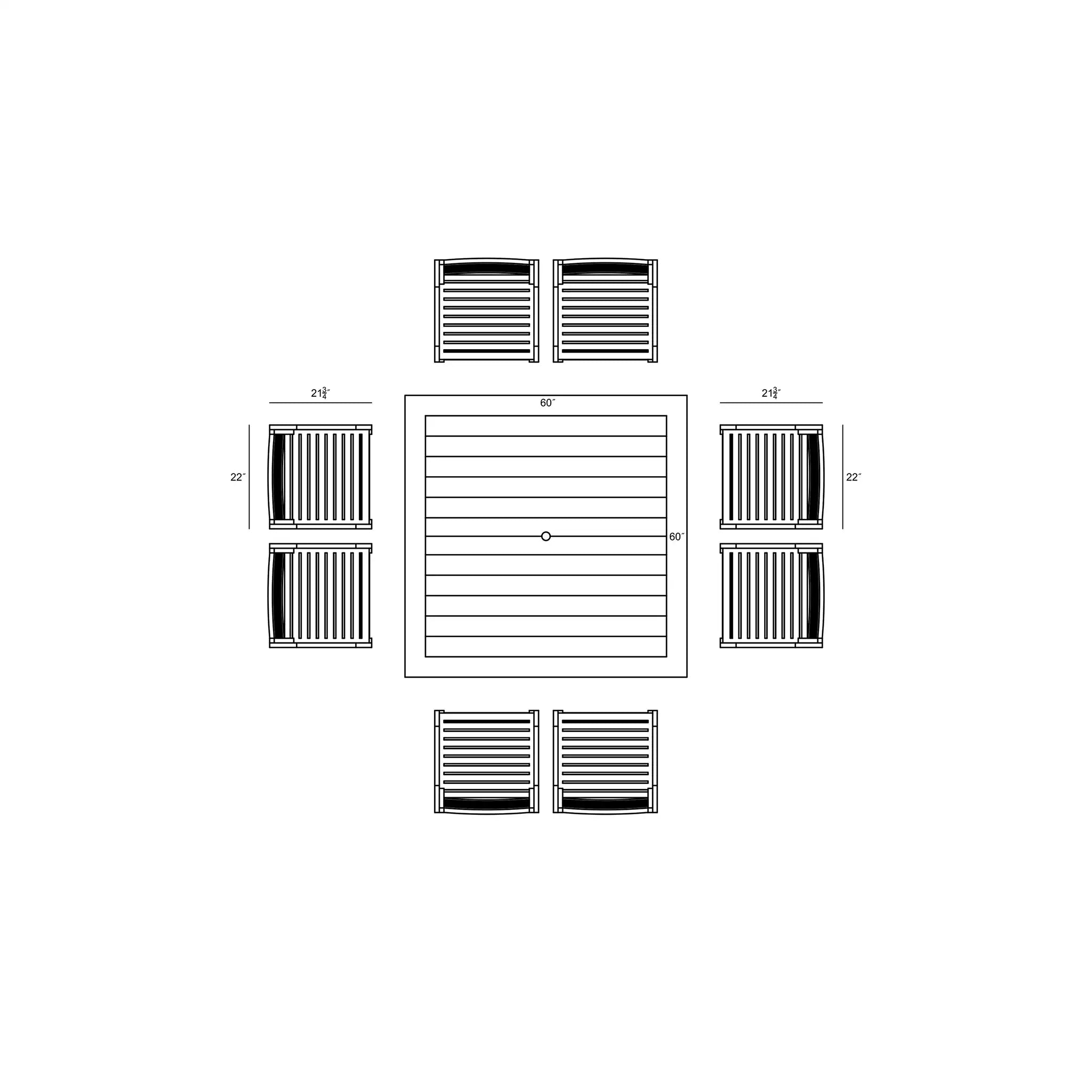 Harmonia Living Link 9 Piece Square Dining Set 53