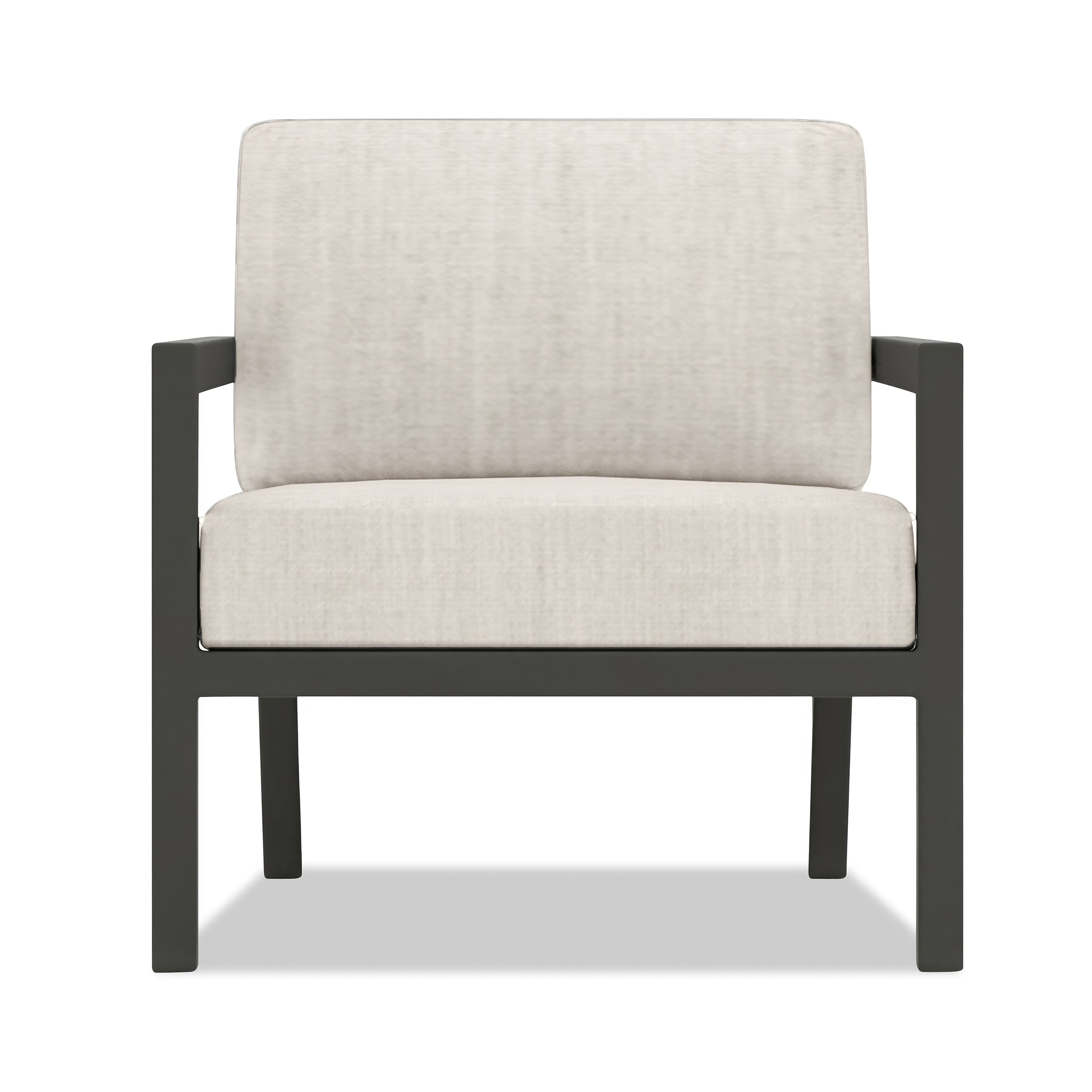 Pacifica 3 Piece Aluminum Loveseat Set#Finish_Slate#Fabric_Cast Silver