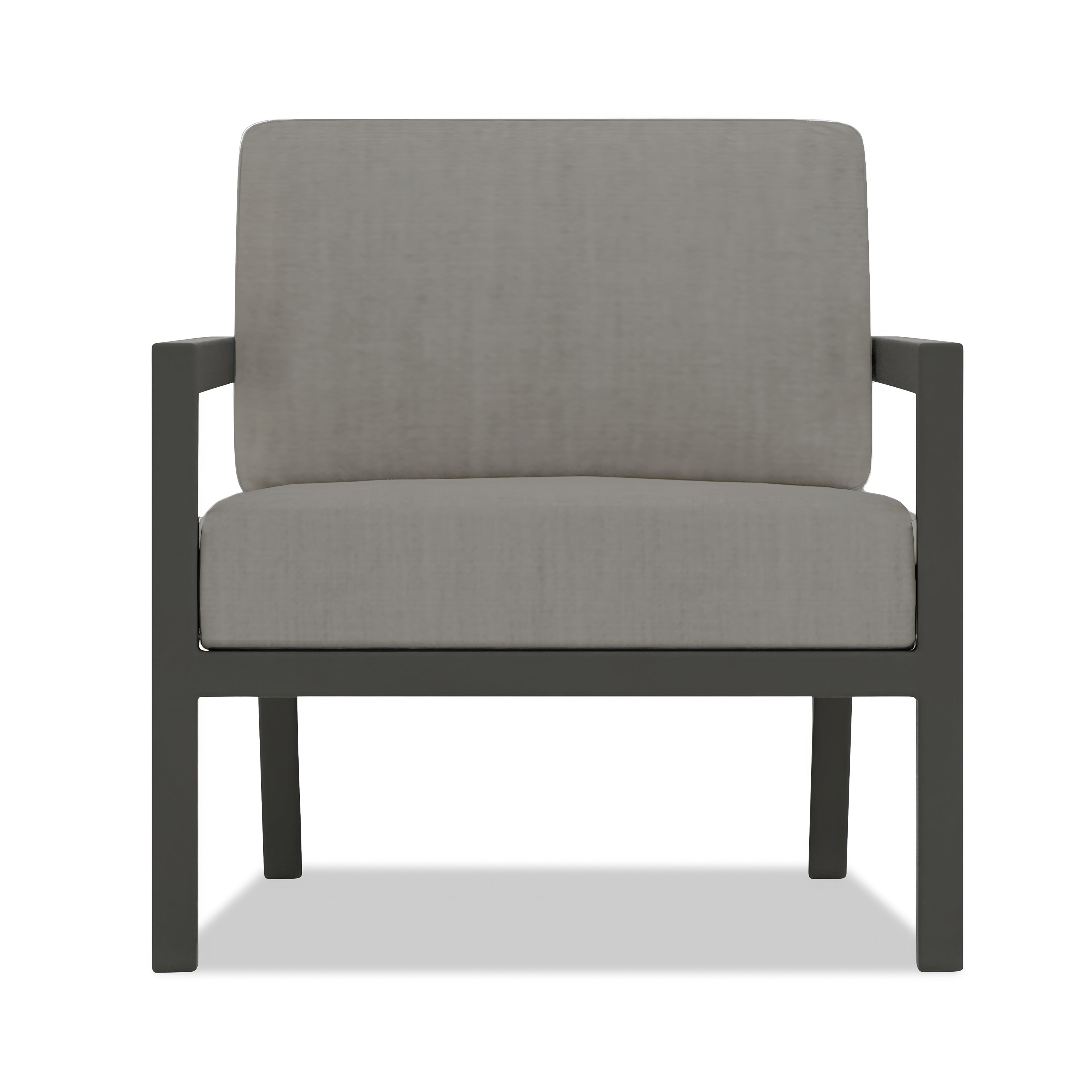 Pacifica Aluminum Club Chair#Finish_Slate#Fabric_Canvas Charcoal