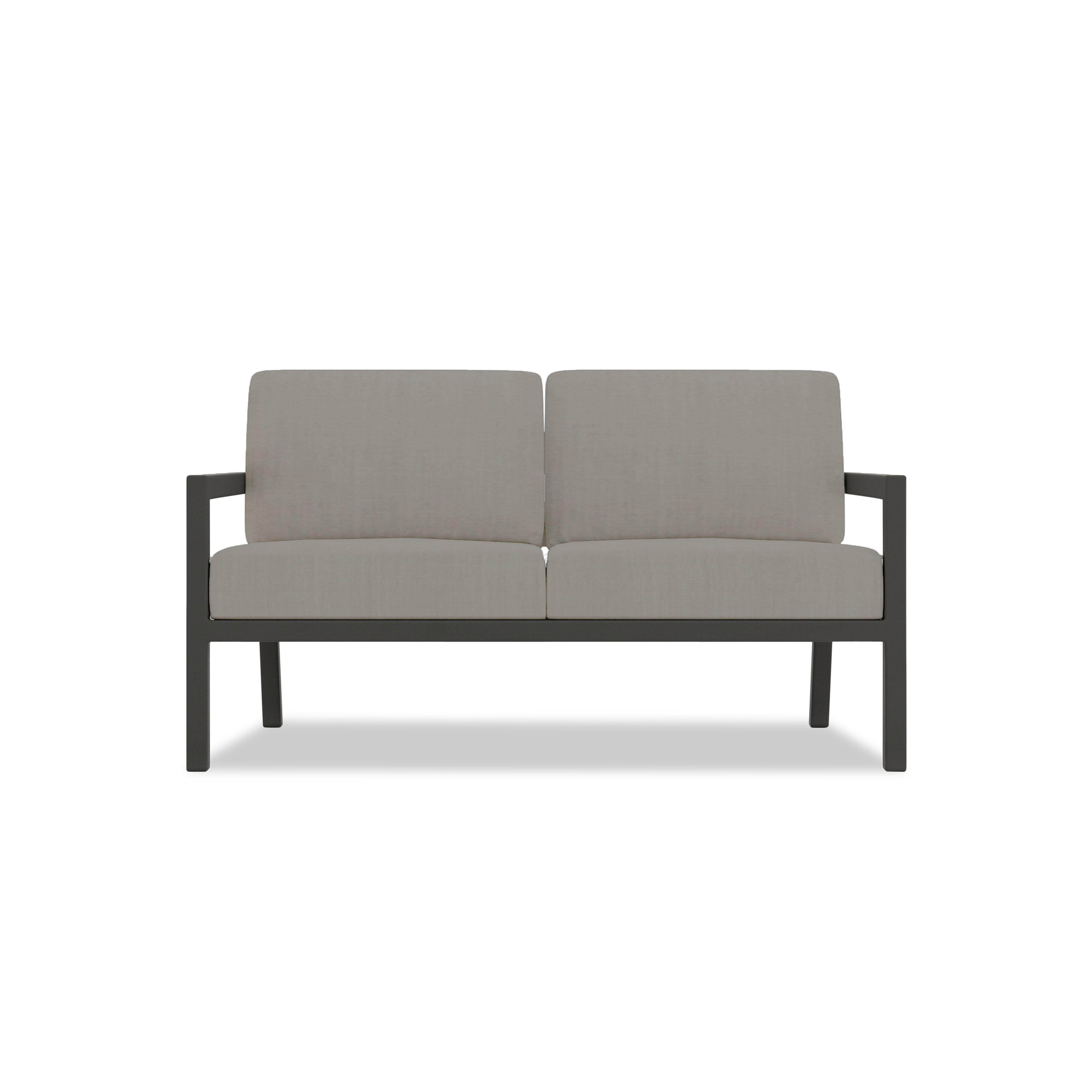 Pacifica Loveseat Aluminum#Finish_Slate#Fabric_Canvas Charcoal