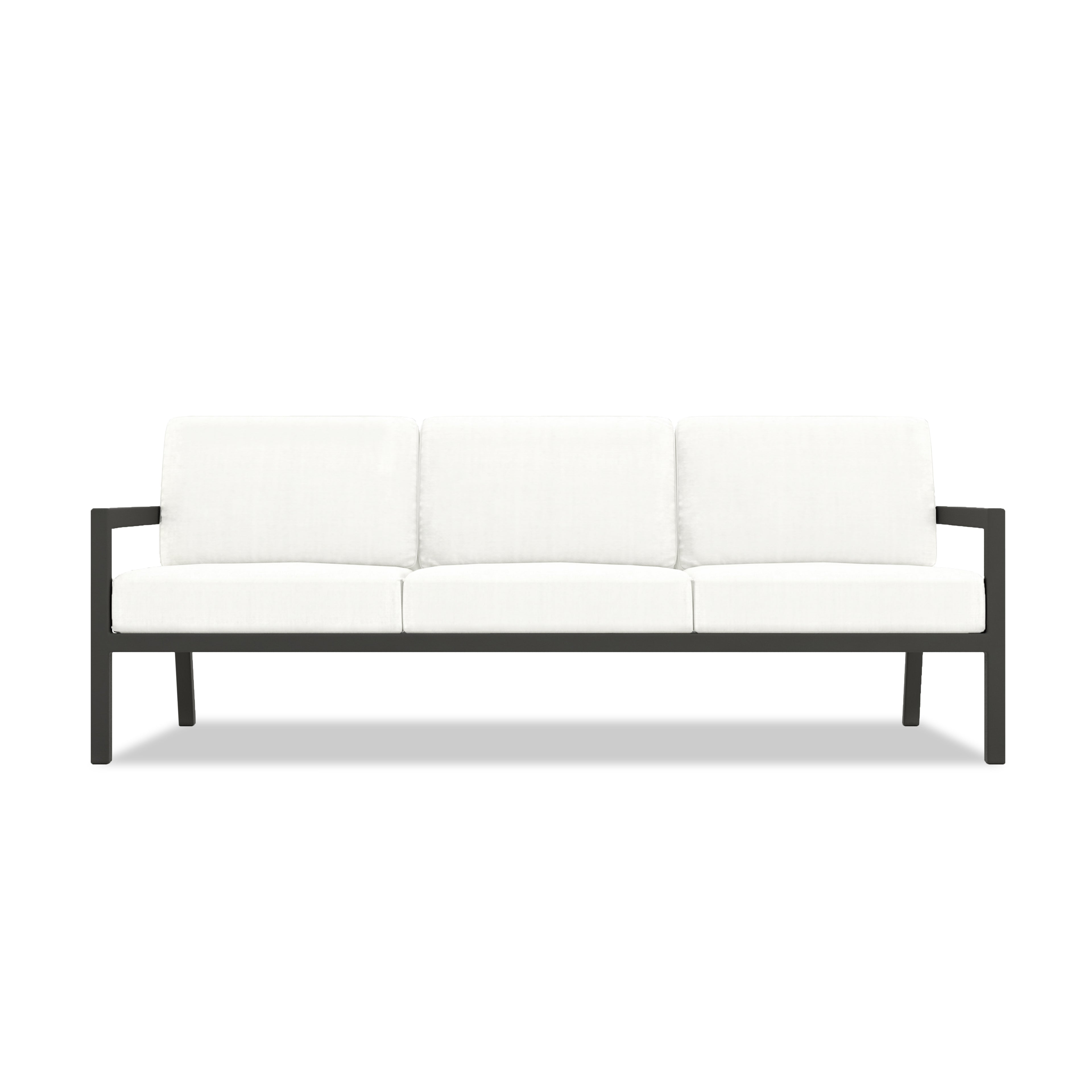 Pacifica Aluminum Sofa#Finish_Slate#Fabric_Canvas Natural