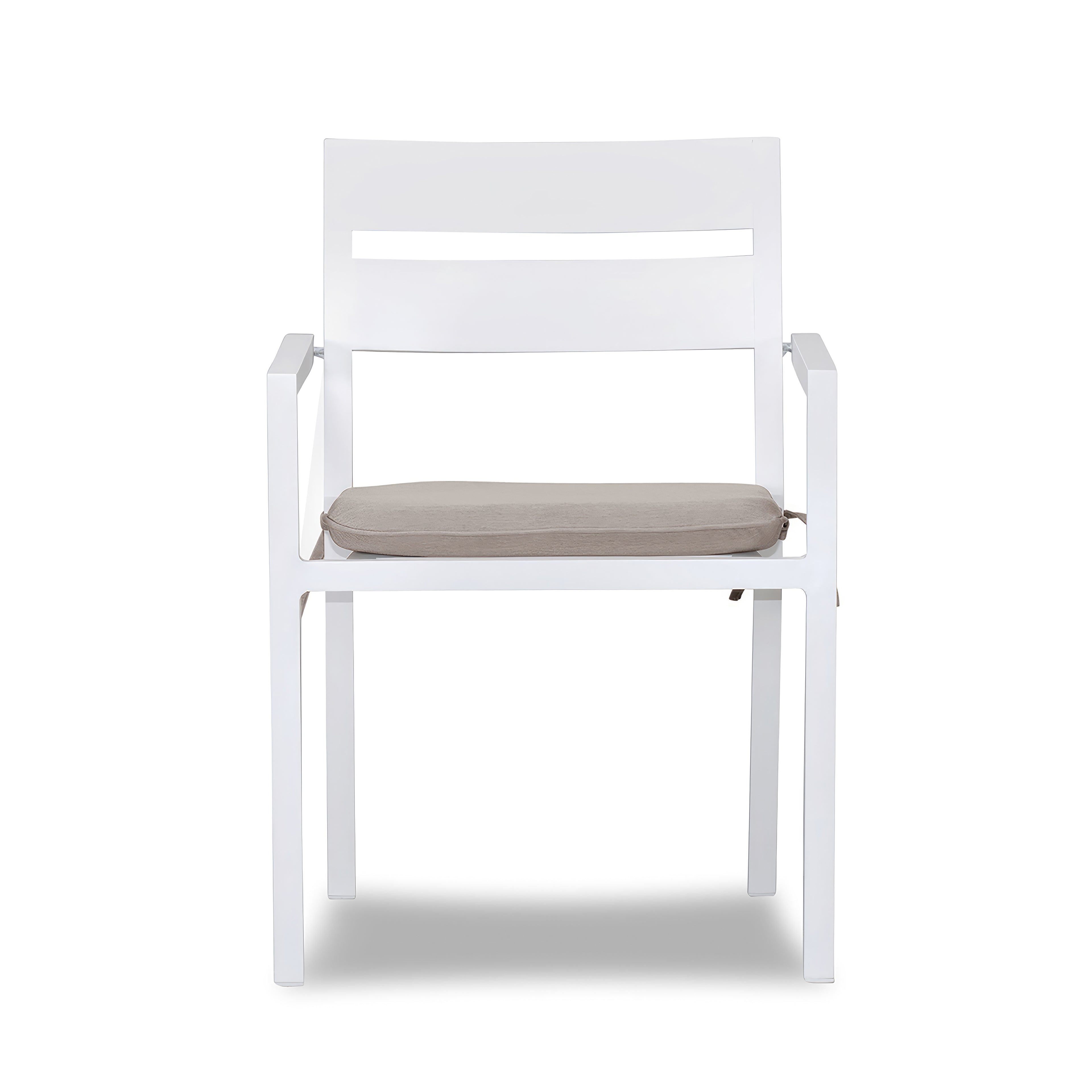 Pacifica 13 Piece Aluminum Extendable Dining Set#Finish_White#Fabric_Cast Silver