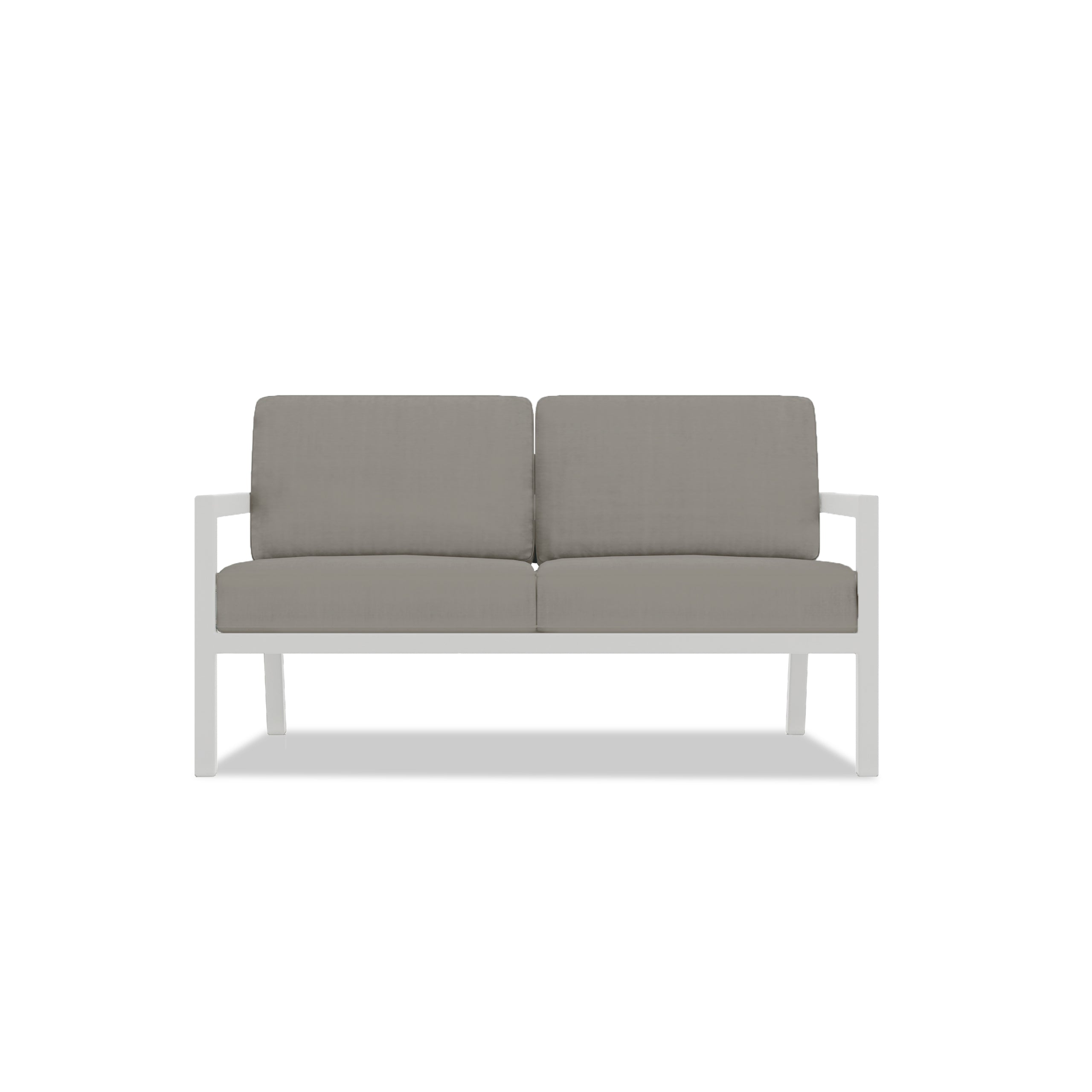 Pacifica 3 Piece Sofa Loveseat Set#Finish_White#Fabric_Canvas Charcoal