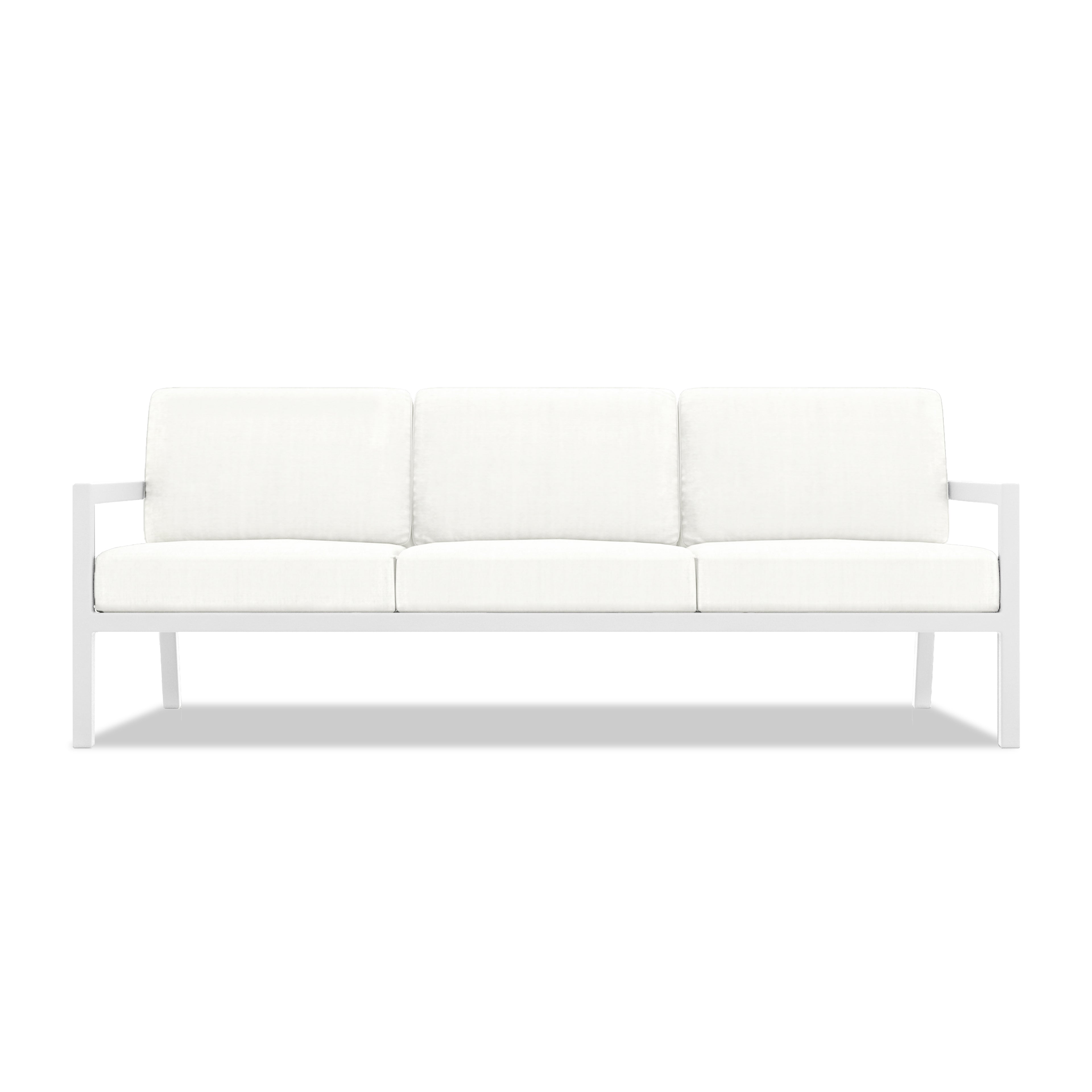 Pacifica 3 Piece Sofa Loveseat Set#Finish_White#Fabric_Canvas Natural