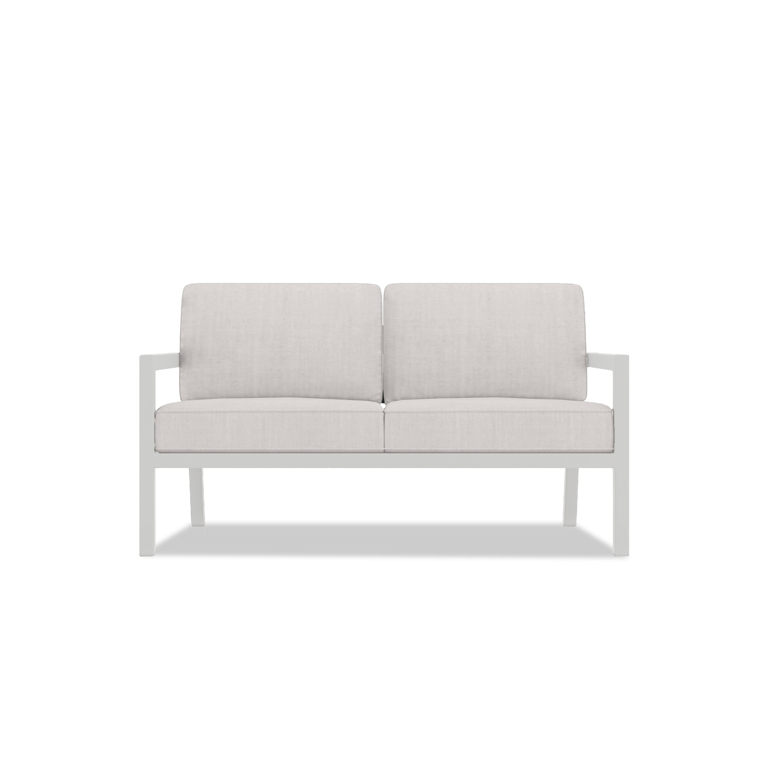 Pacifica 3 Piece Sofa Loveseat Set#Finish_White#Fabric_Cast Silver