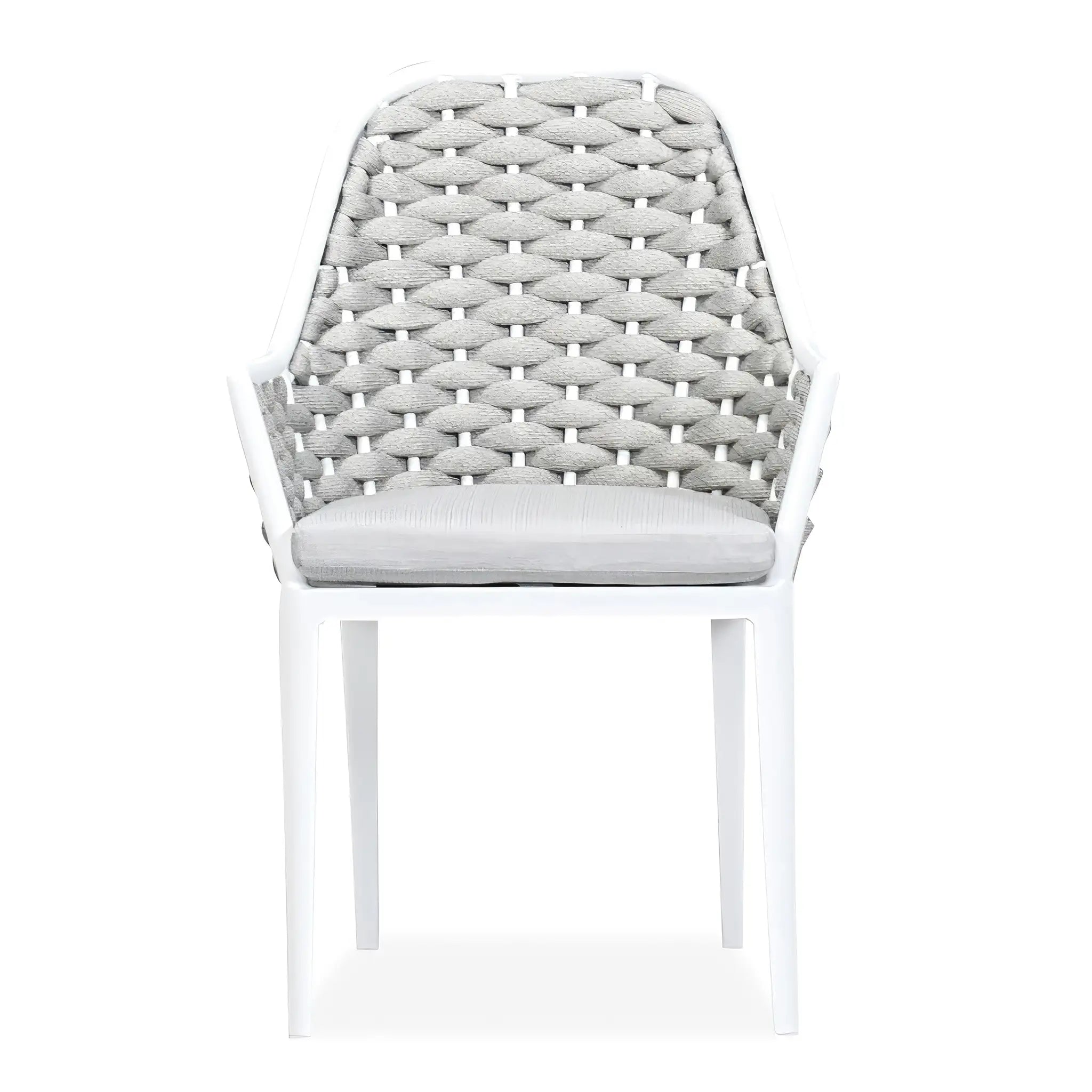 Harmonia Living Parlor Aluminum Dining Chair - White 1