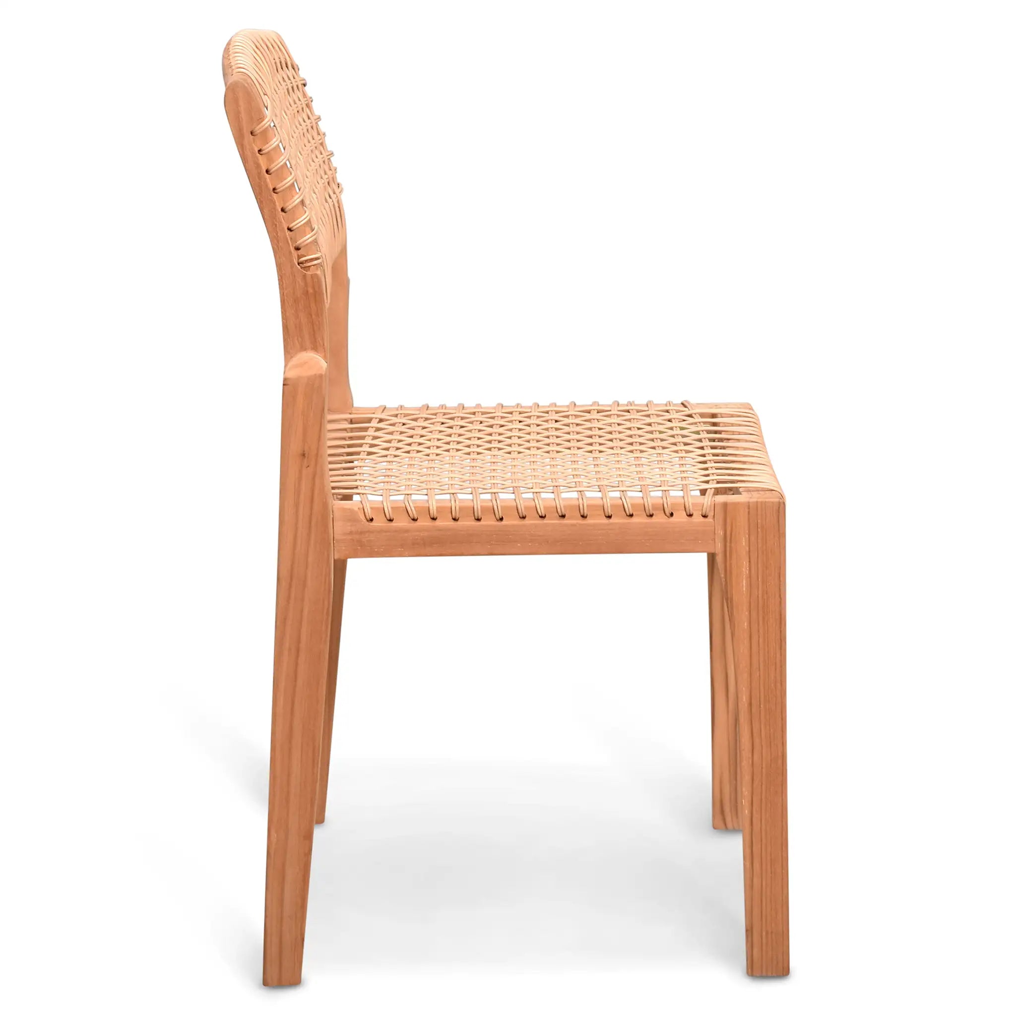 Sands Teak Dining Side Chair#Fabric_Teak - Frame Only