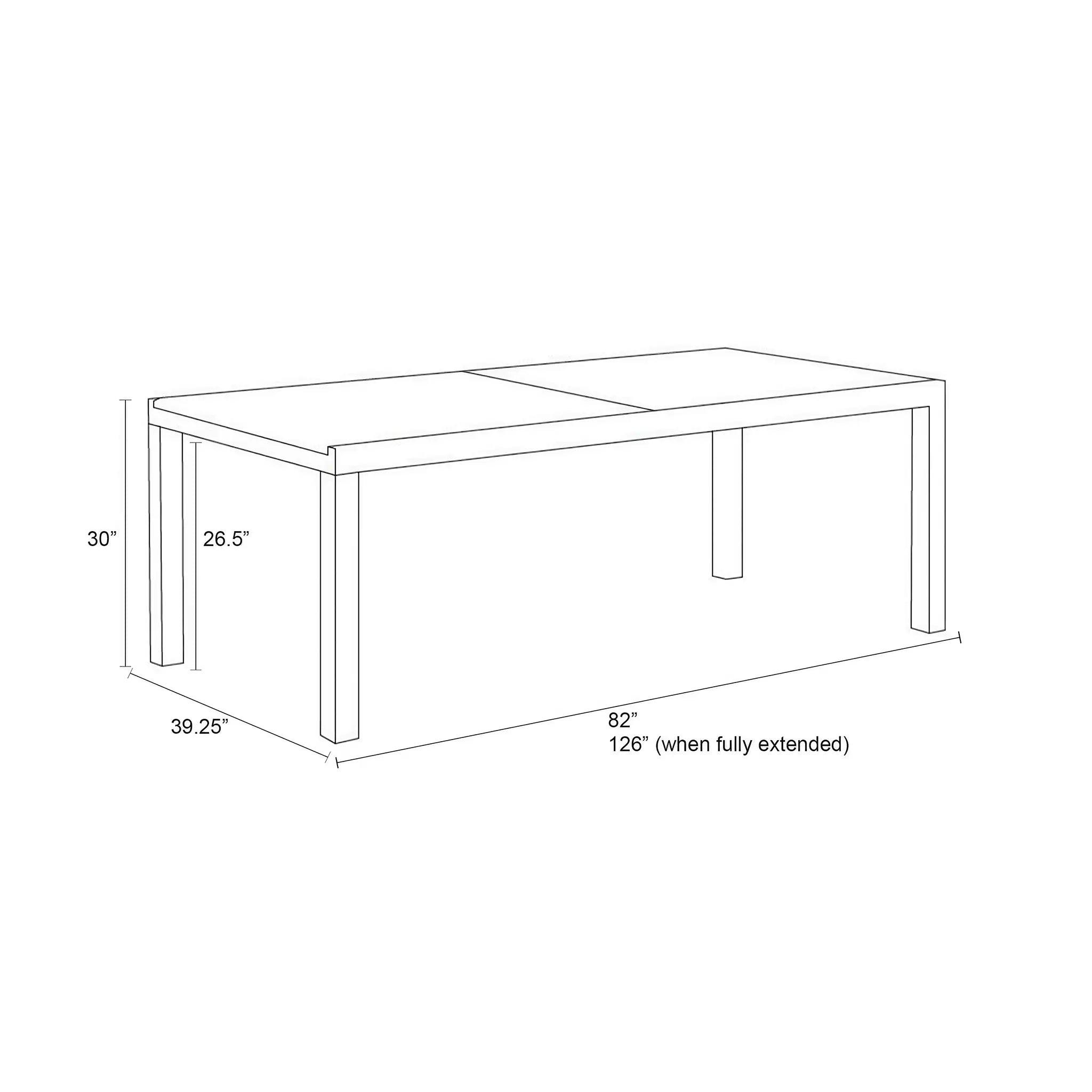 Harmonia Living Spread Aluminum Extendable Dining Table 30
