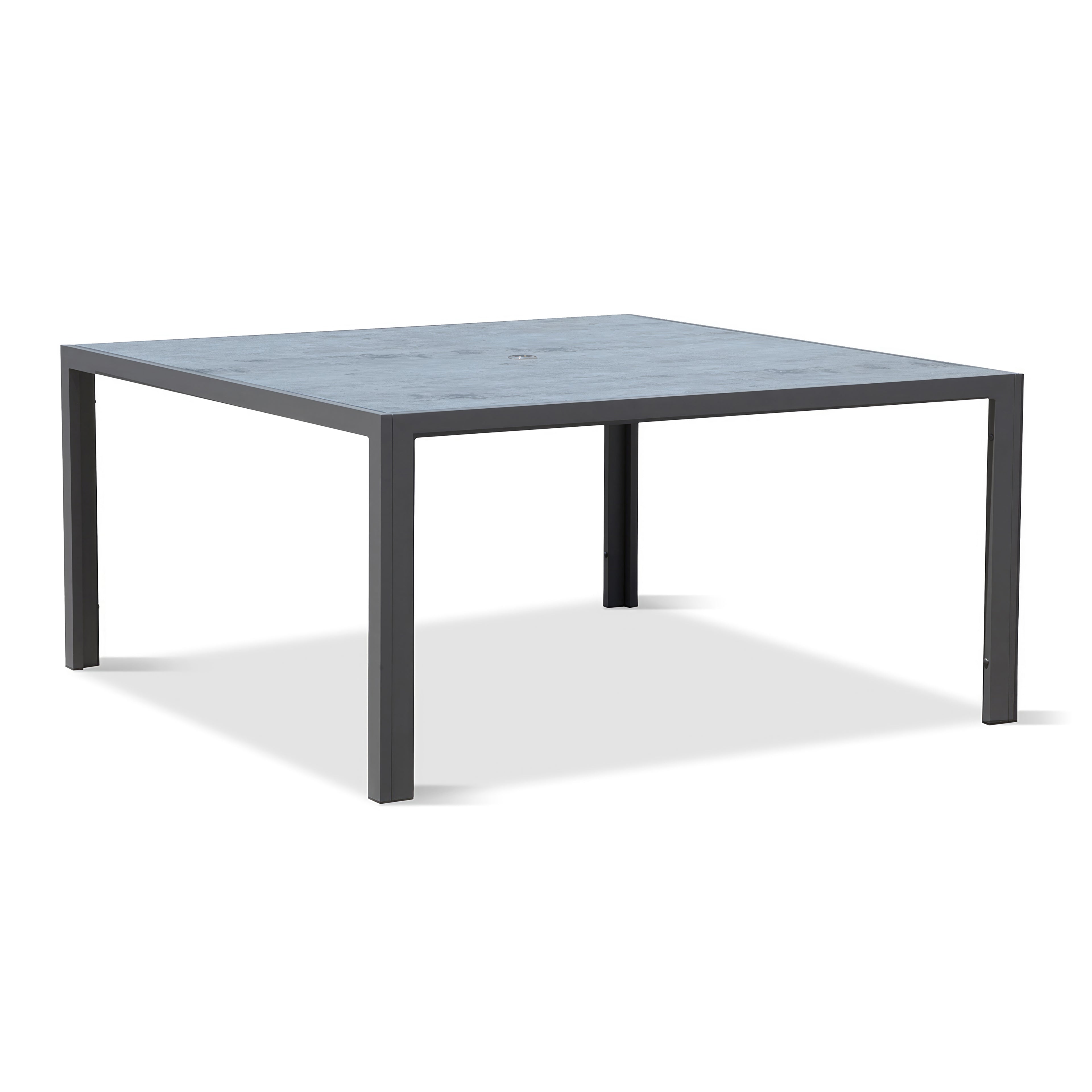 Staple 8-Seat Aluminum Square Dining Table#Finish_Slate