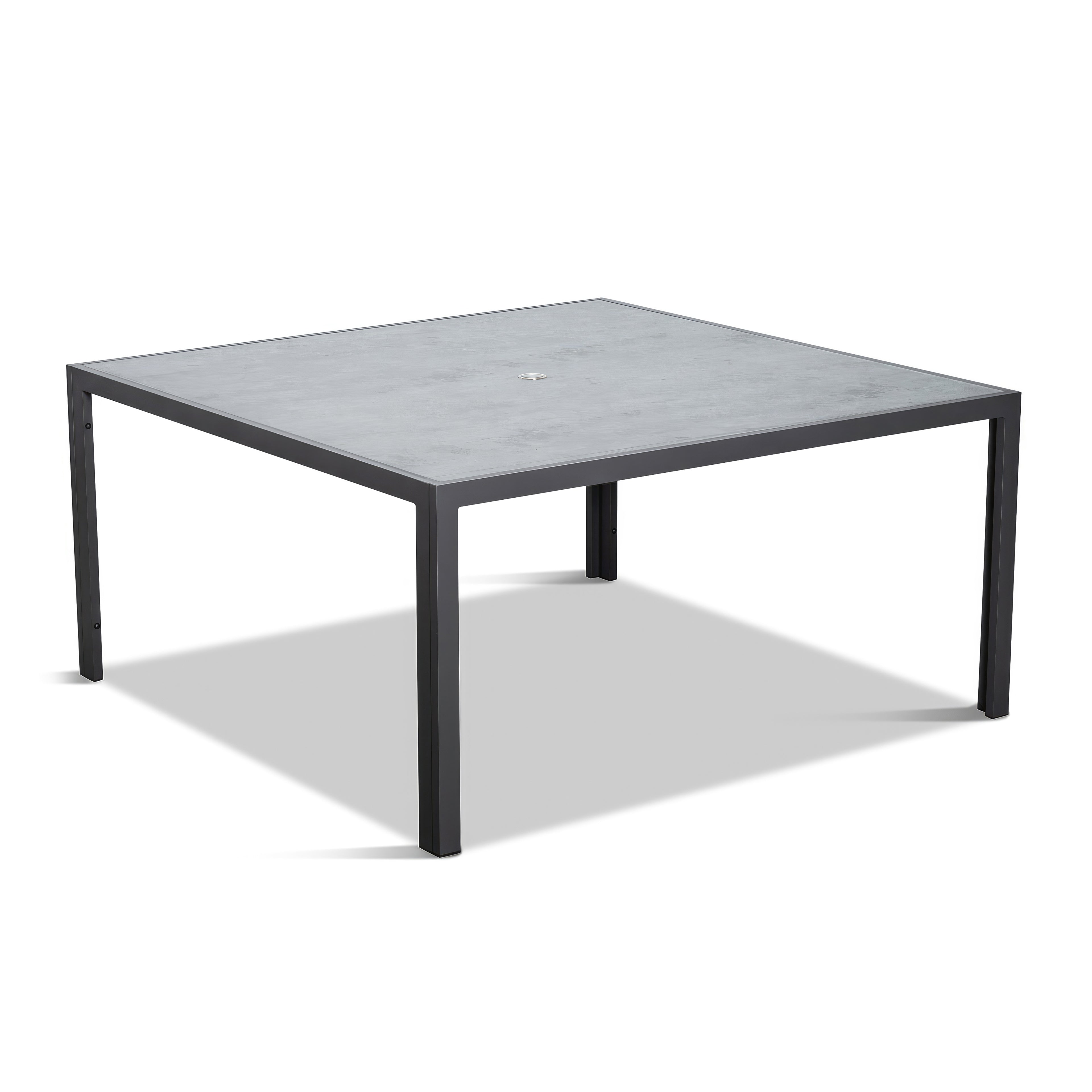 Staple 8-Seat Aluminum Square Dining Table#Finish_Slate