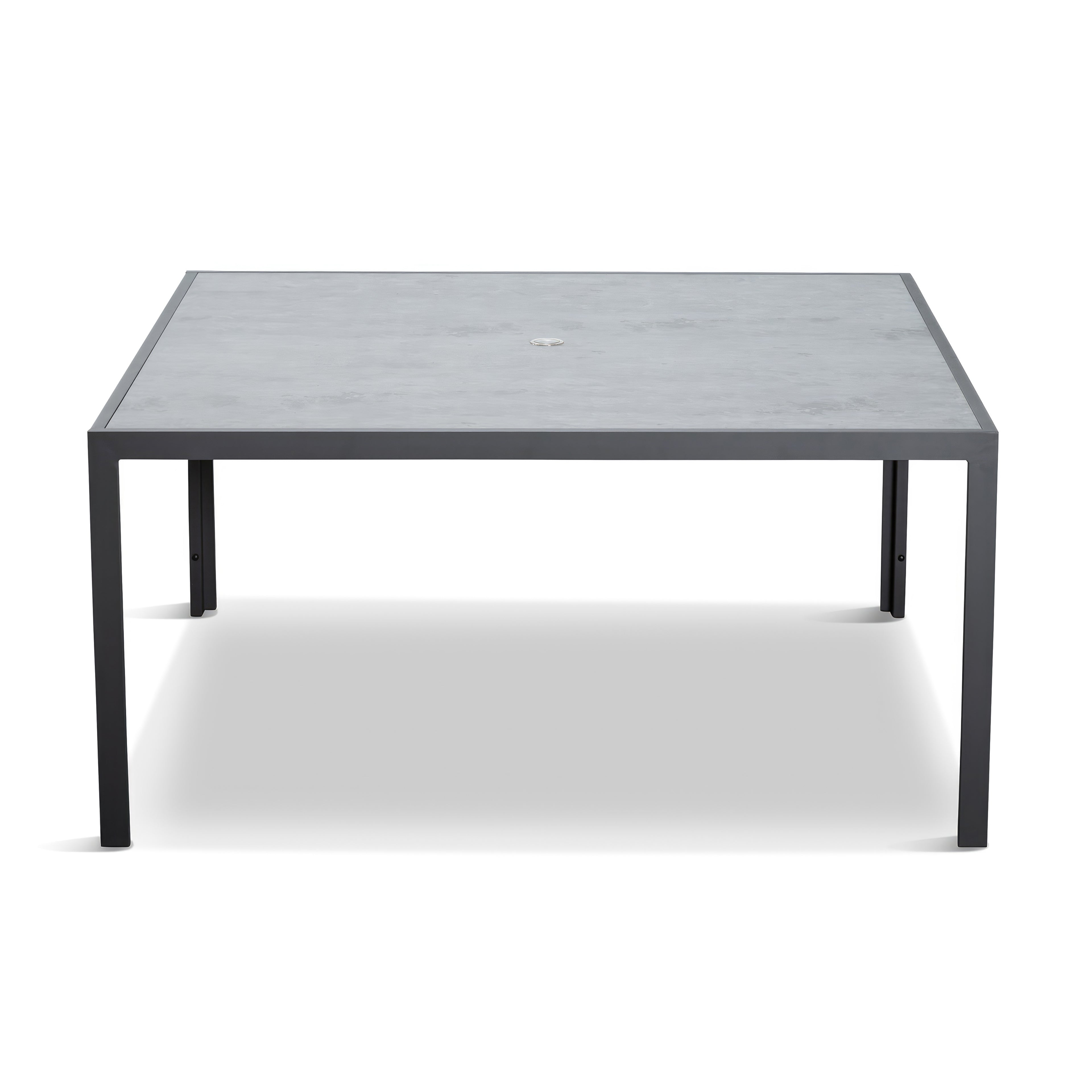 Staple 8-Seat Aluminum Square Dining Table#Finish_Slate