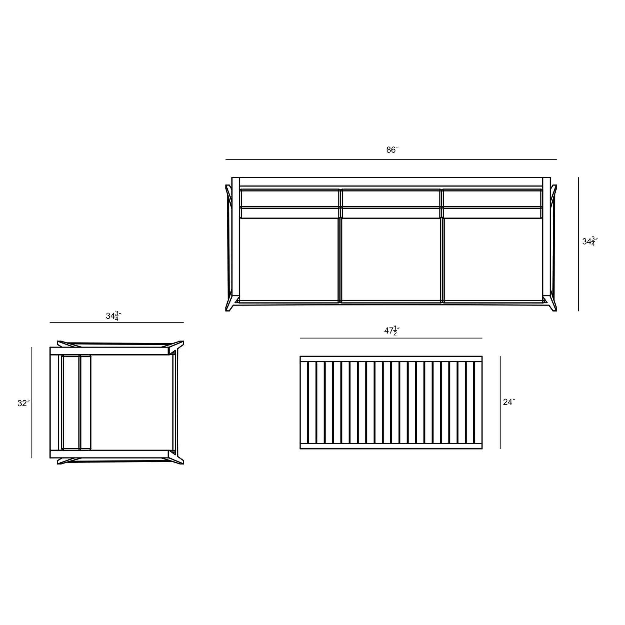Harmonia Living Tango 3 Piece Sofa Set 51