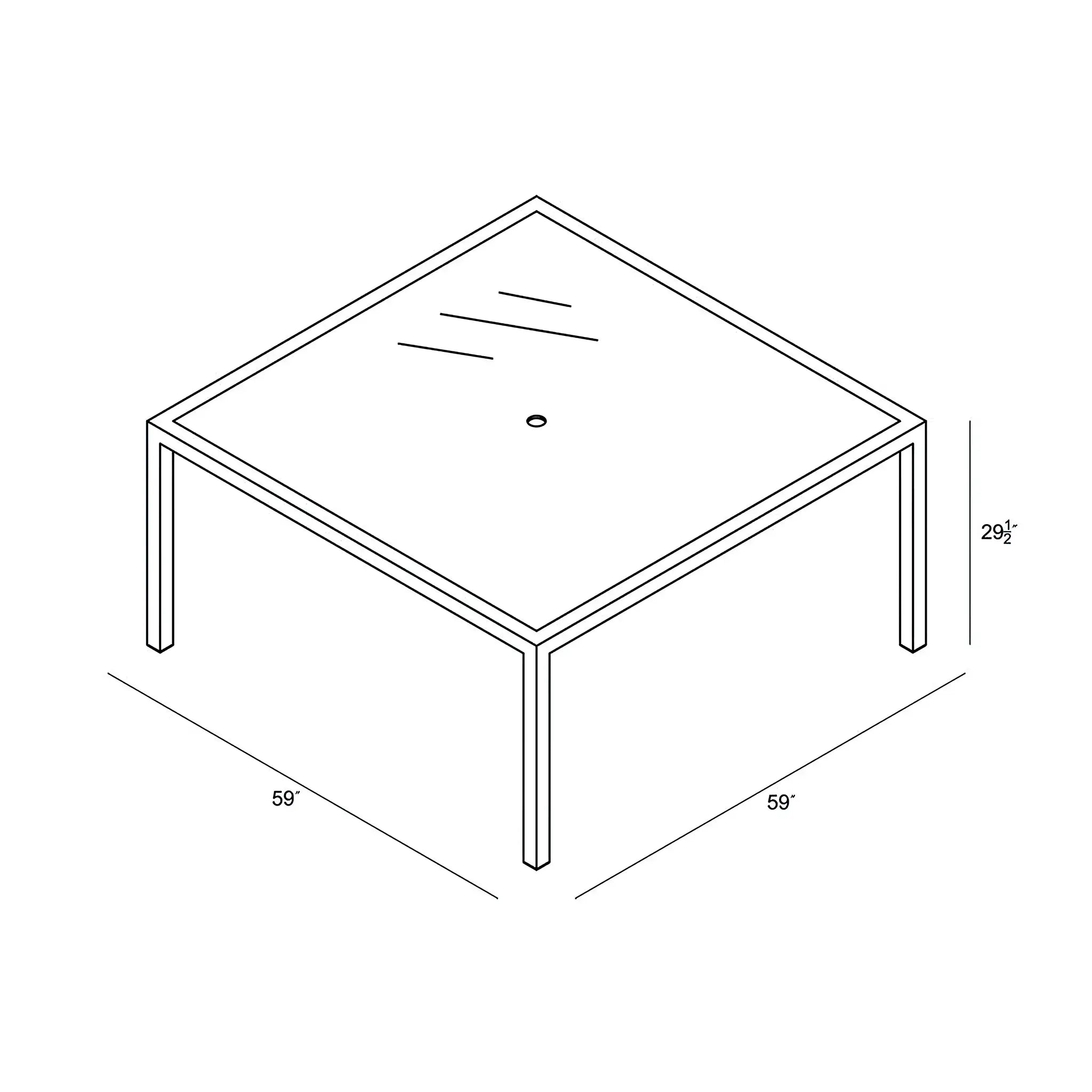 Harmonia Living Urbana 8-Seat Aluminum Square Dining Table 4