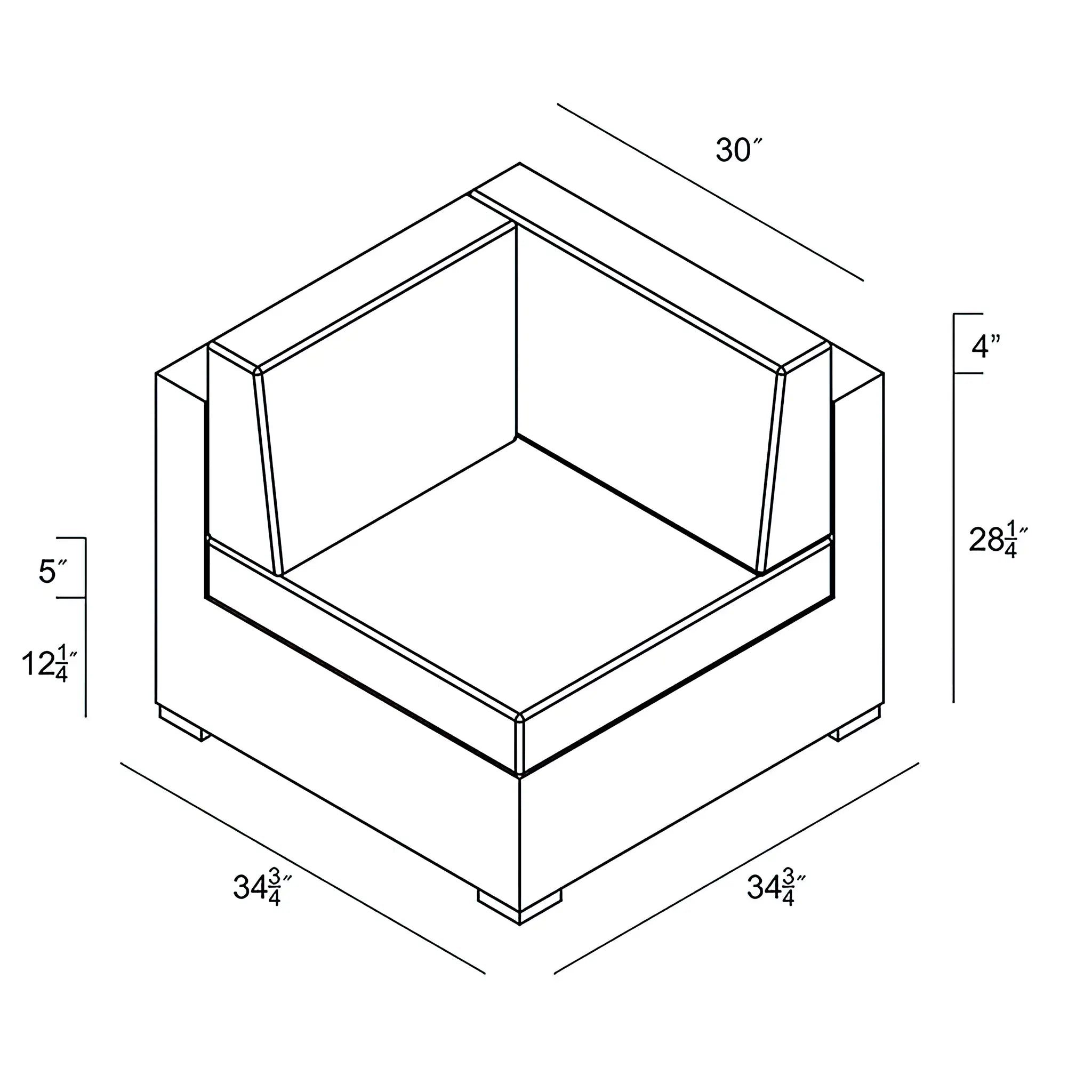 Harmonia Living Urbana Aluminum Corner Section 23