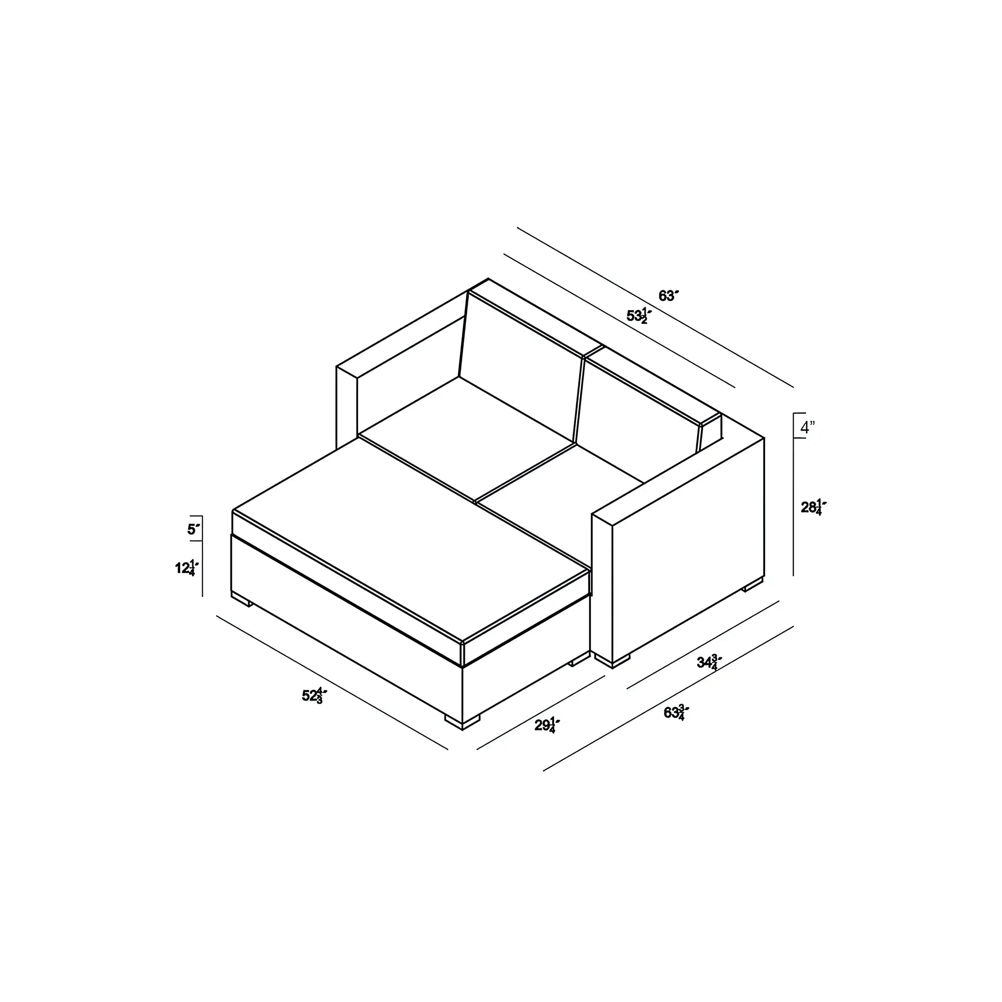 Harmonia Living Urbana Aluminum Day Lounger 50