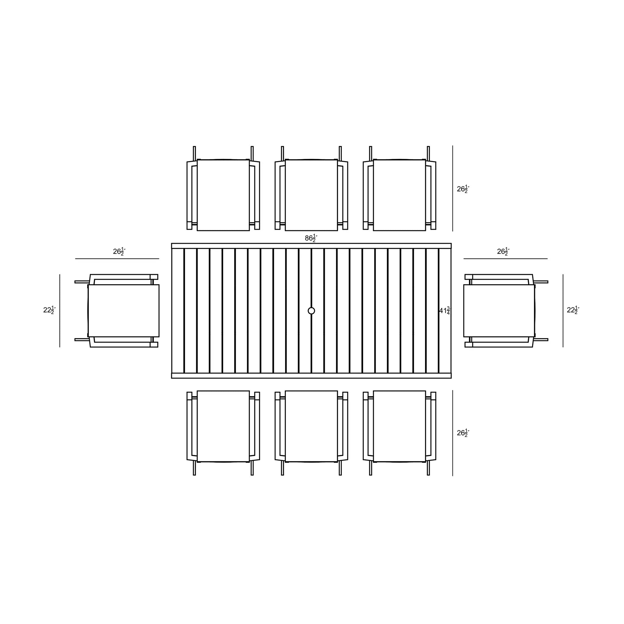 Harmonia Living Lift Classic 8 Seat Aluminum Rectangular Dining Set - Black/Black 7