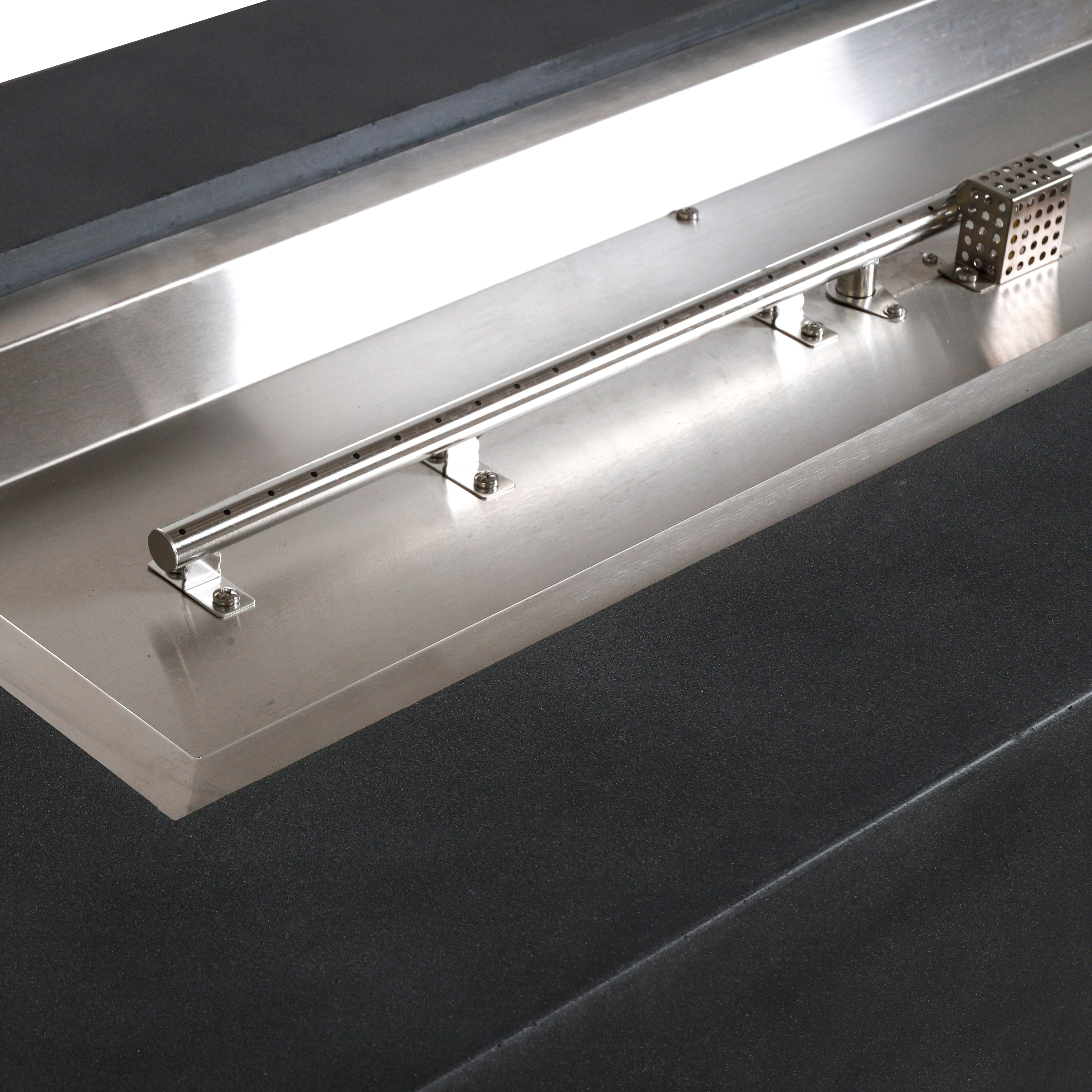 Mason 72" Rectangular Hidden Propane Gas Fire Pit#Finish_Graphite