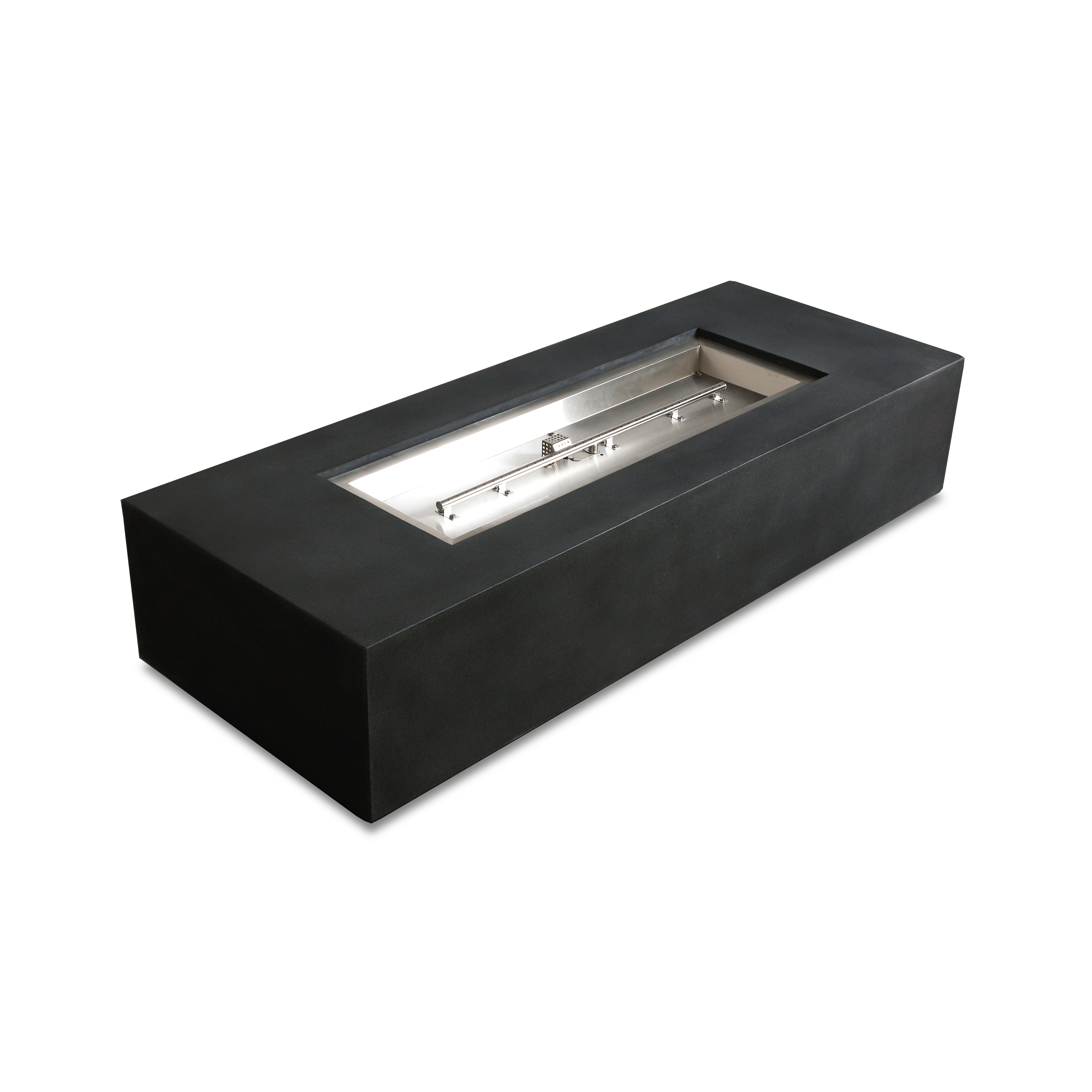 Mason 72" Rectangular Gas Fire Pit#Finish_Graphite