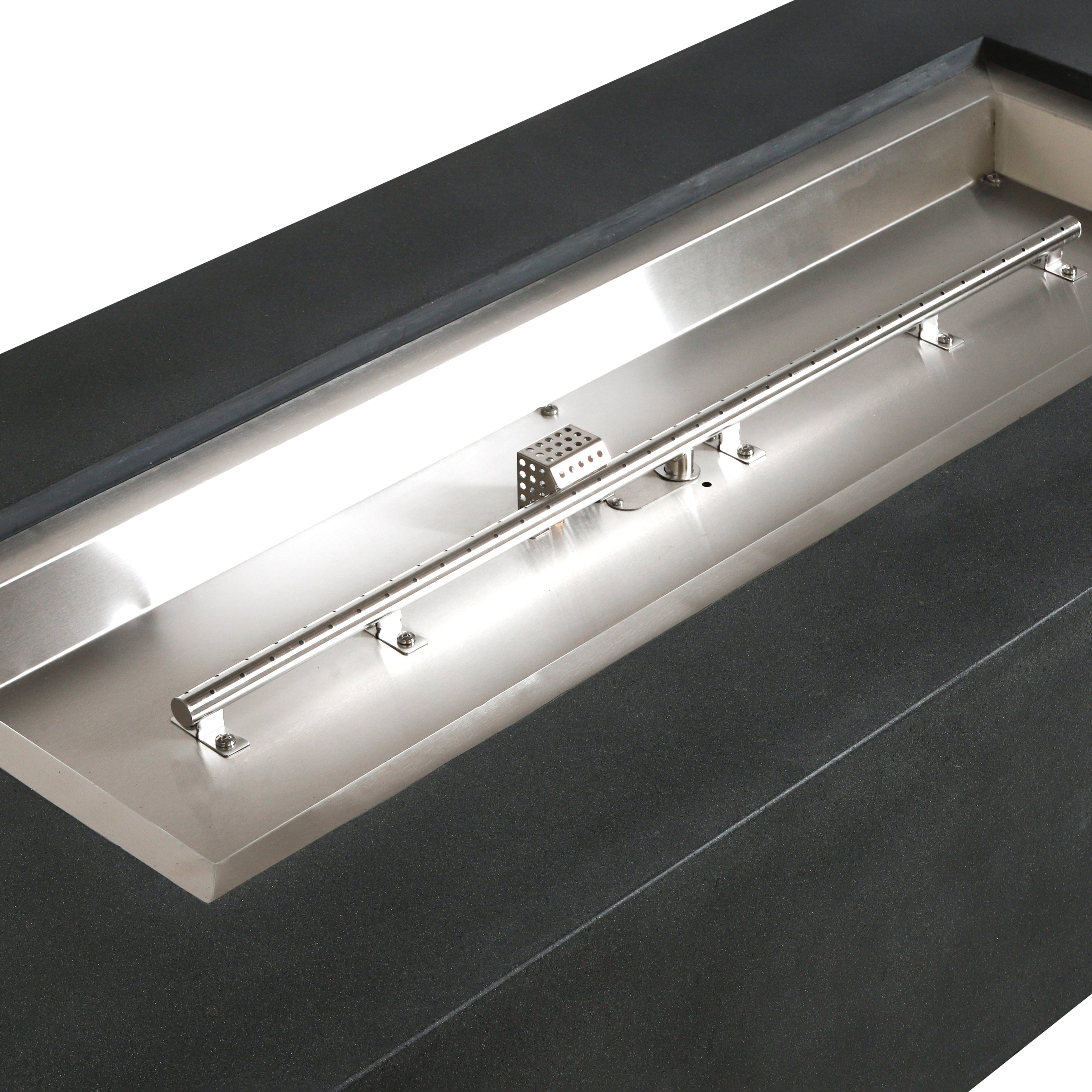 Mason 72" Rectangular Gas Fire Pit#Finish_Graphite