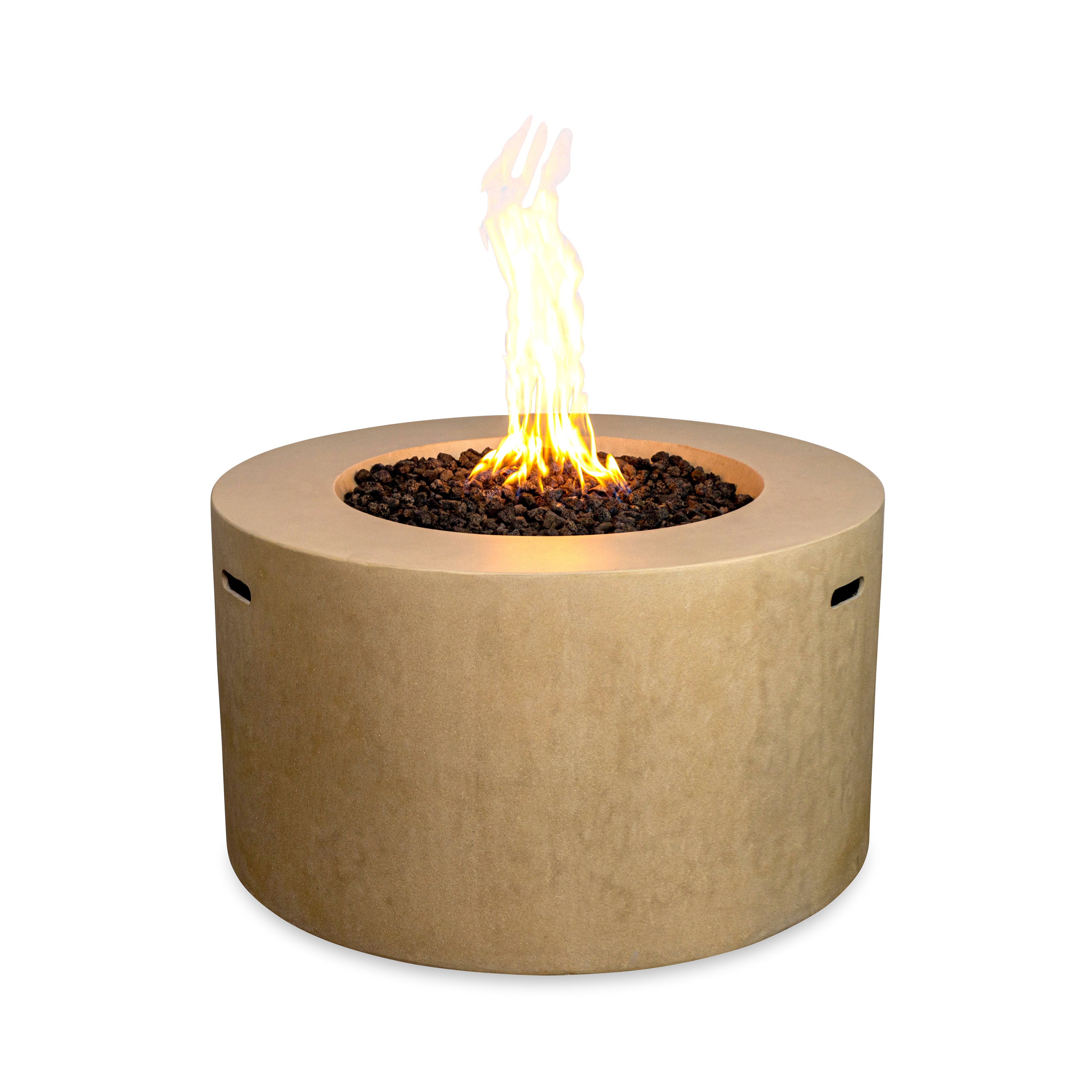 Mason 42" Round Concrete Propane Gas Fire Pit with Access Door