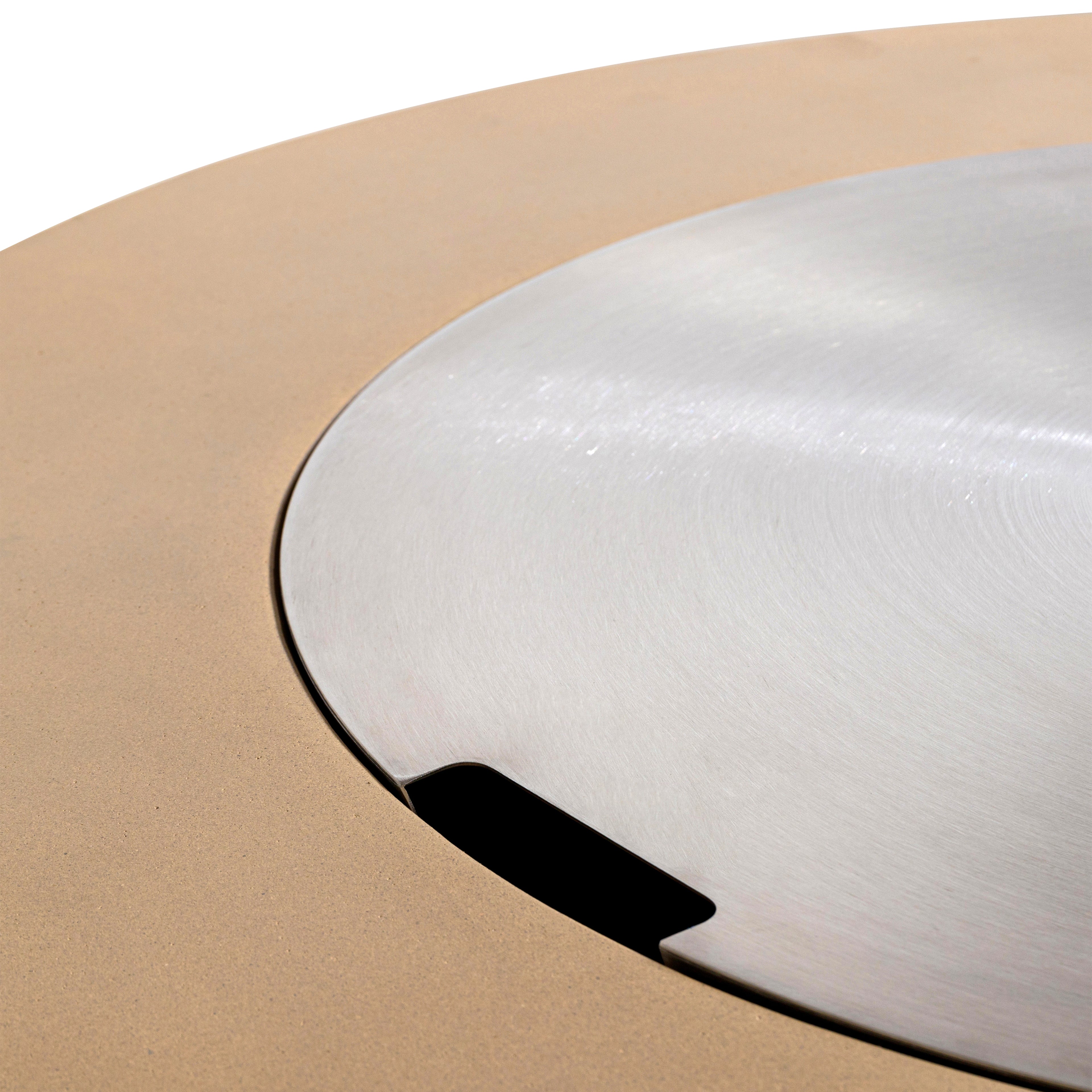 Mason 42" Round Concrete Propane Gas Fire Pit with Access Door#Finish_Sand