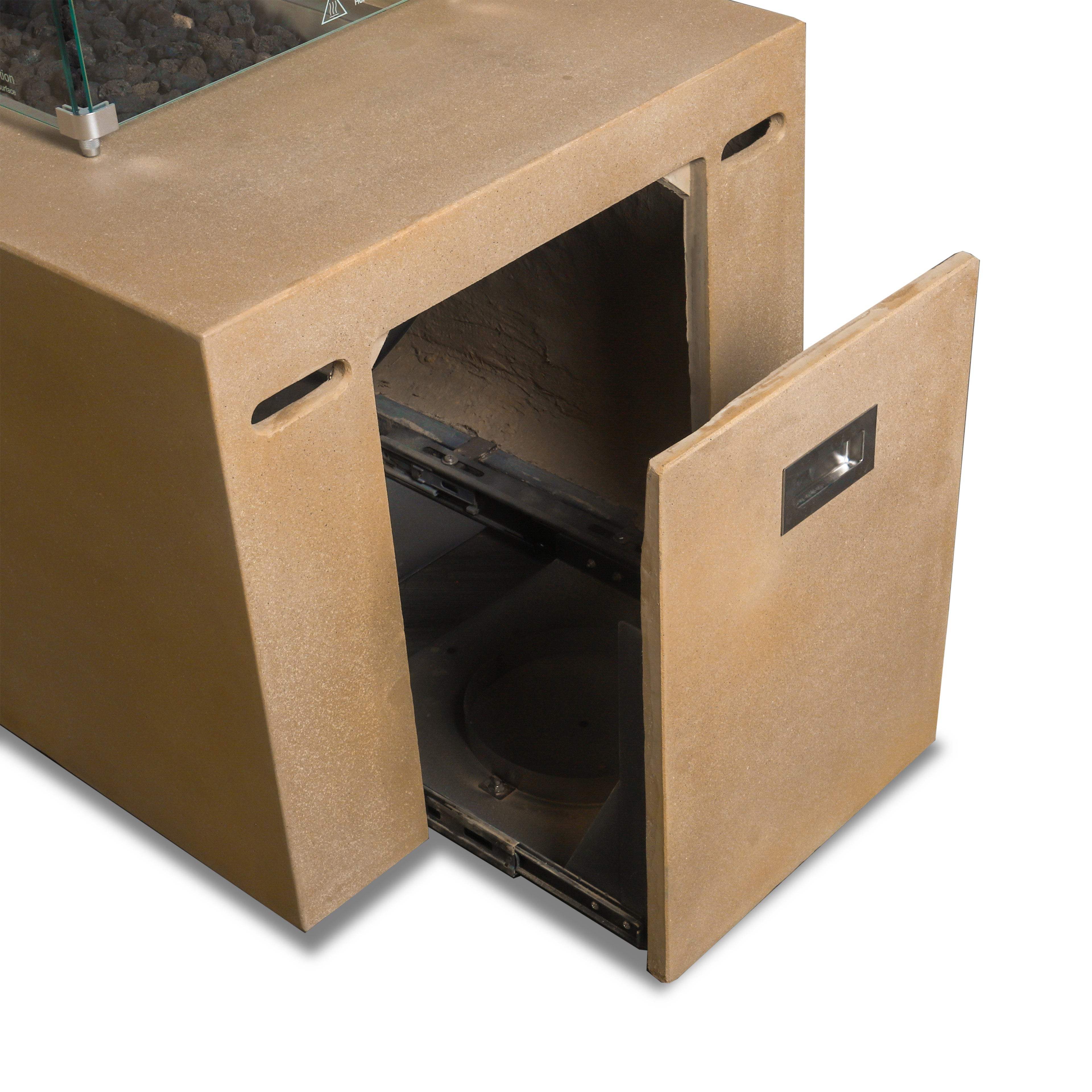 Mason 72" Rectangular Hidden Propane Gas Fire Pit#Finish_Sand