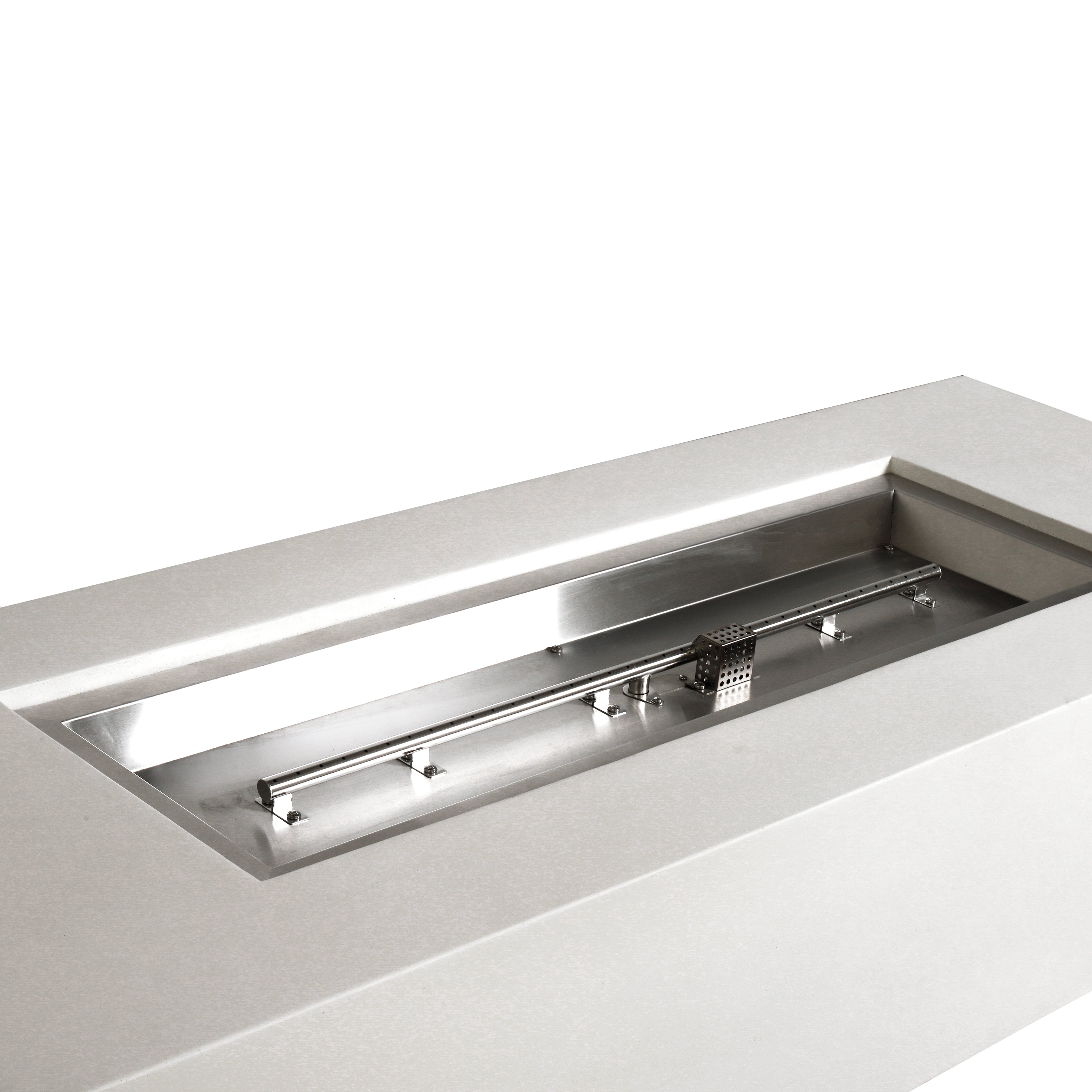 Mason 72" Rectangular Gas Fire Pit#Finish_Stone White