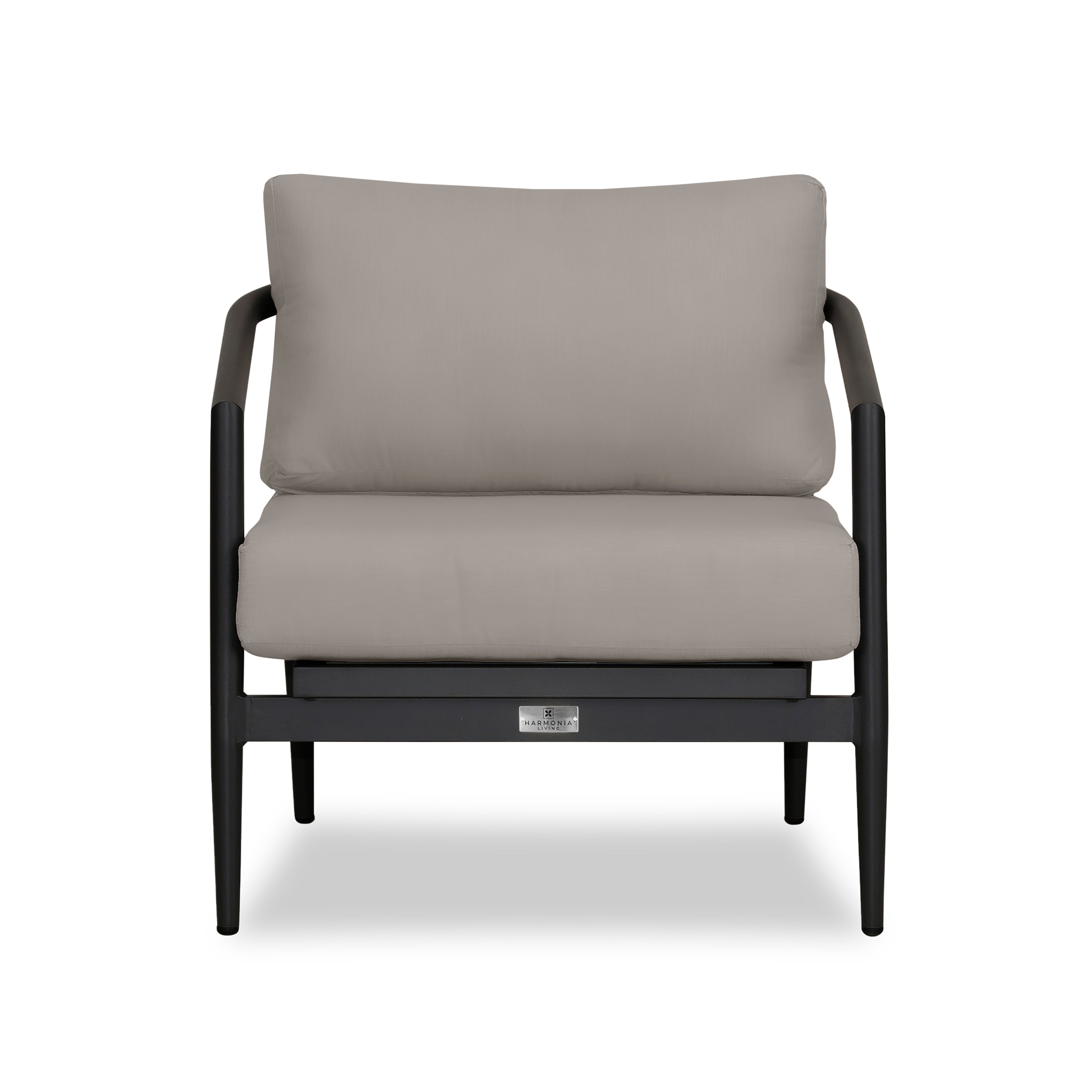 Olio Club Chair#Finish_Black#Fabric_Canvas Charcoal