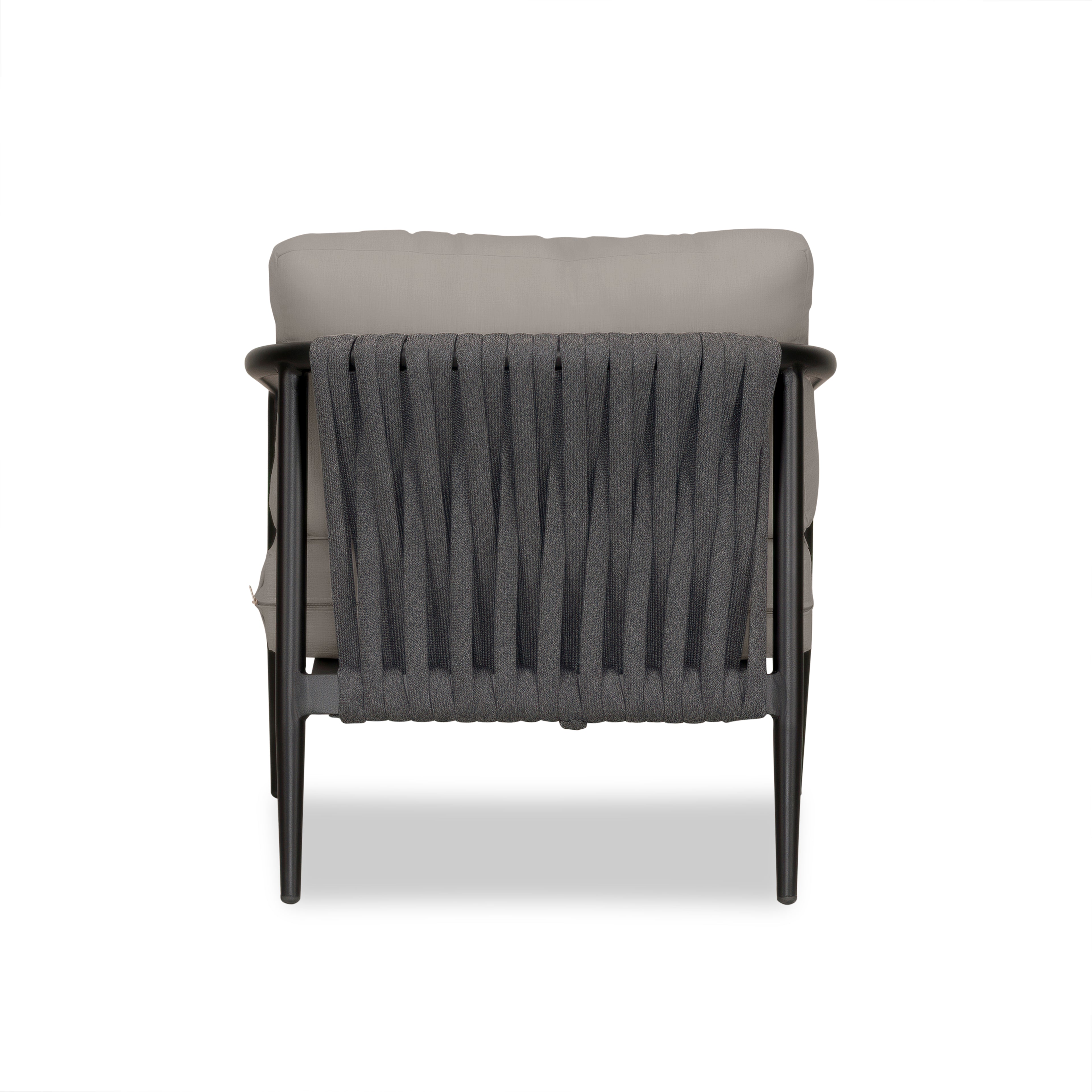 Olio Club Chair#Finish_Black#Fabric_Canvas Charcoal