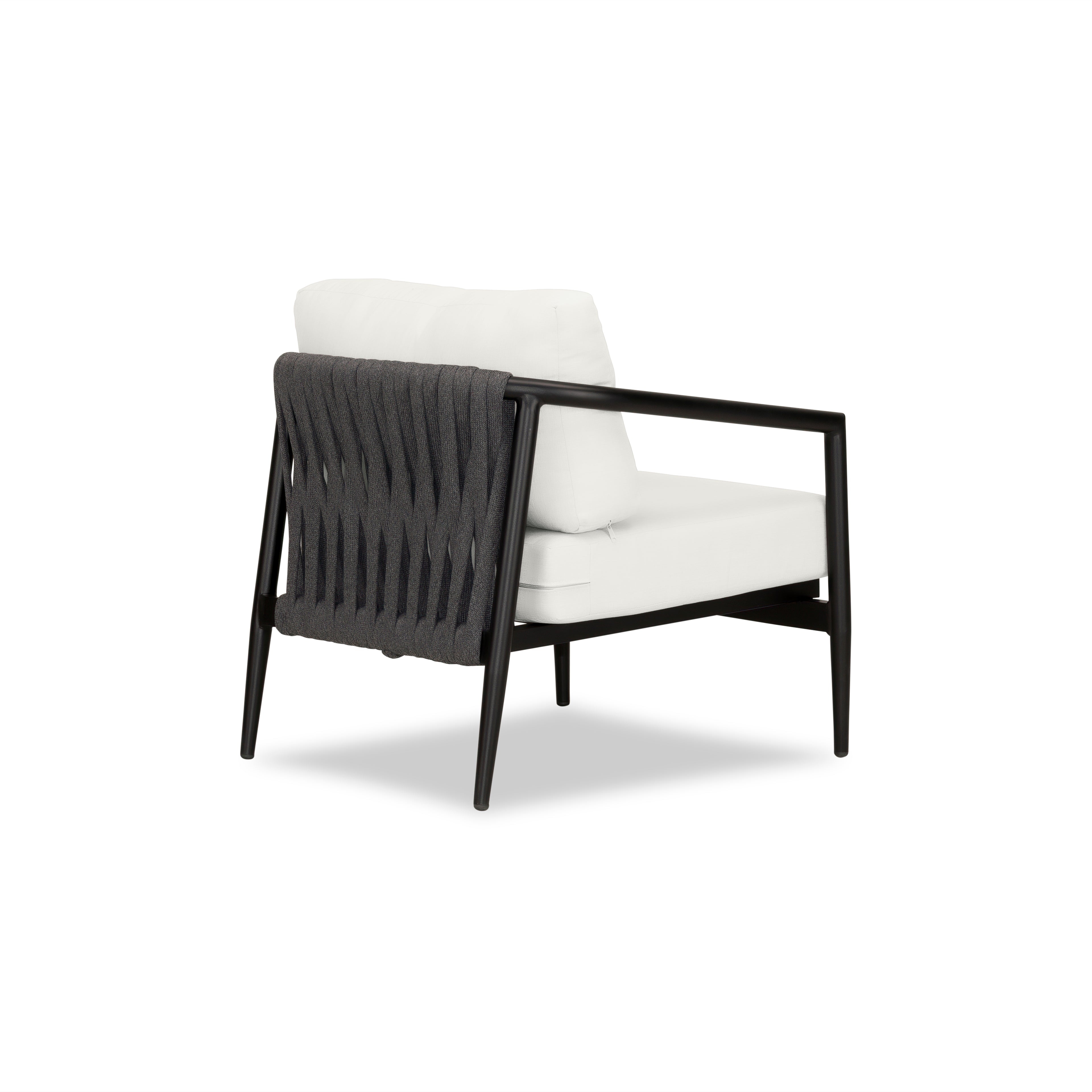 Olio Club Chair#Finish_Black#Fabric_Canvas Natural
