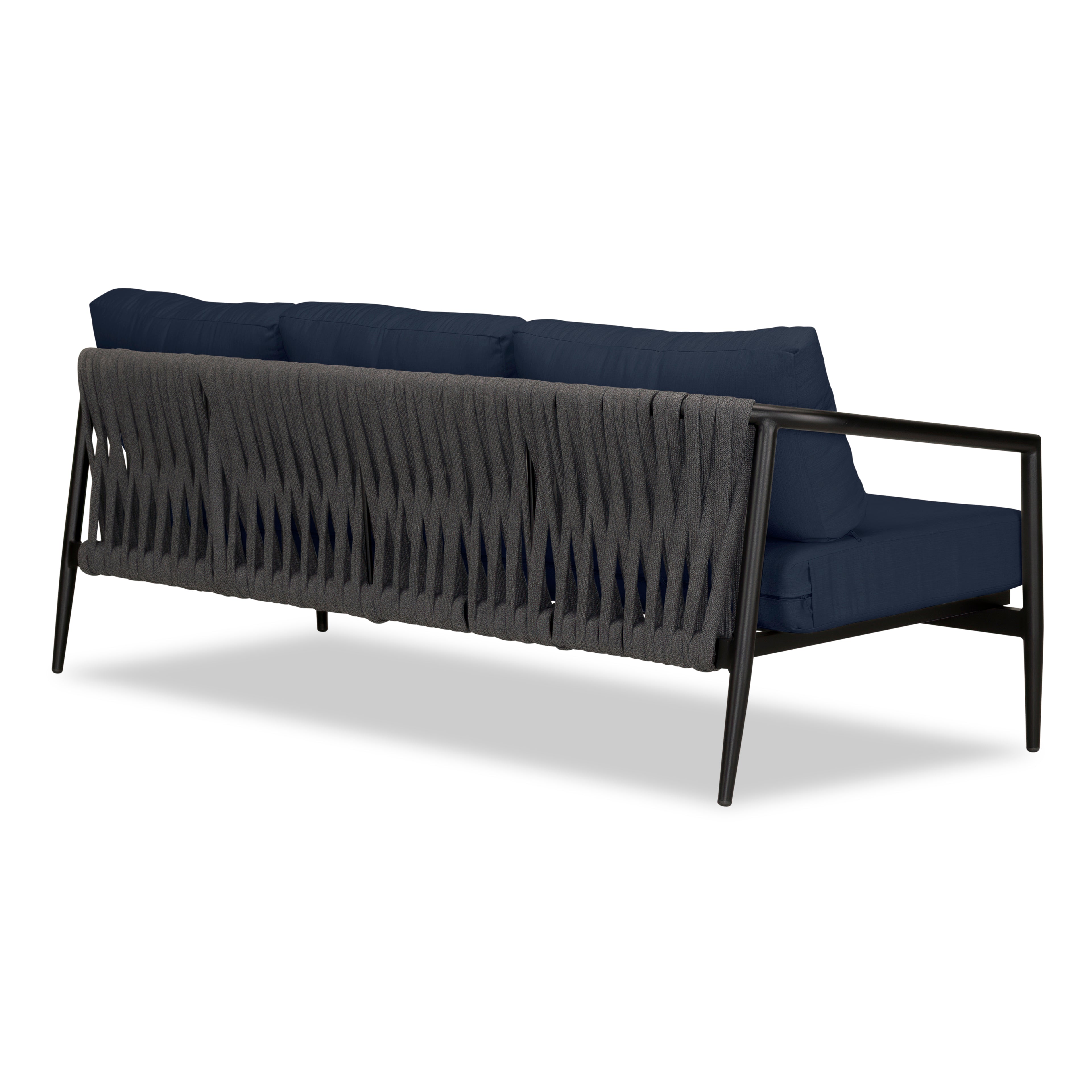 Olio Sofa#Finish_Black#Fabric_Spectrum Indigo