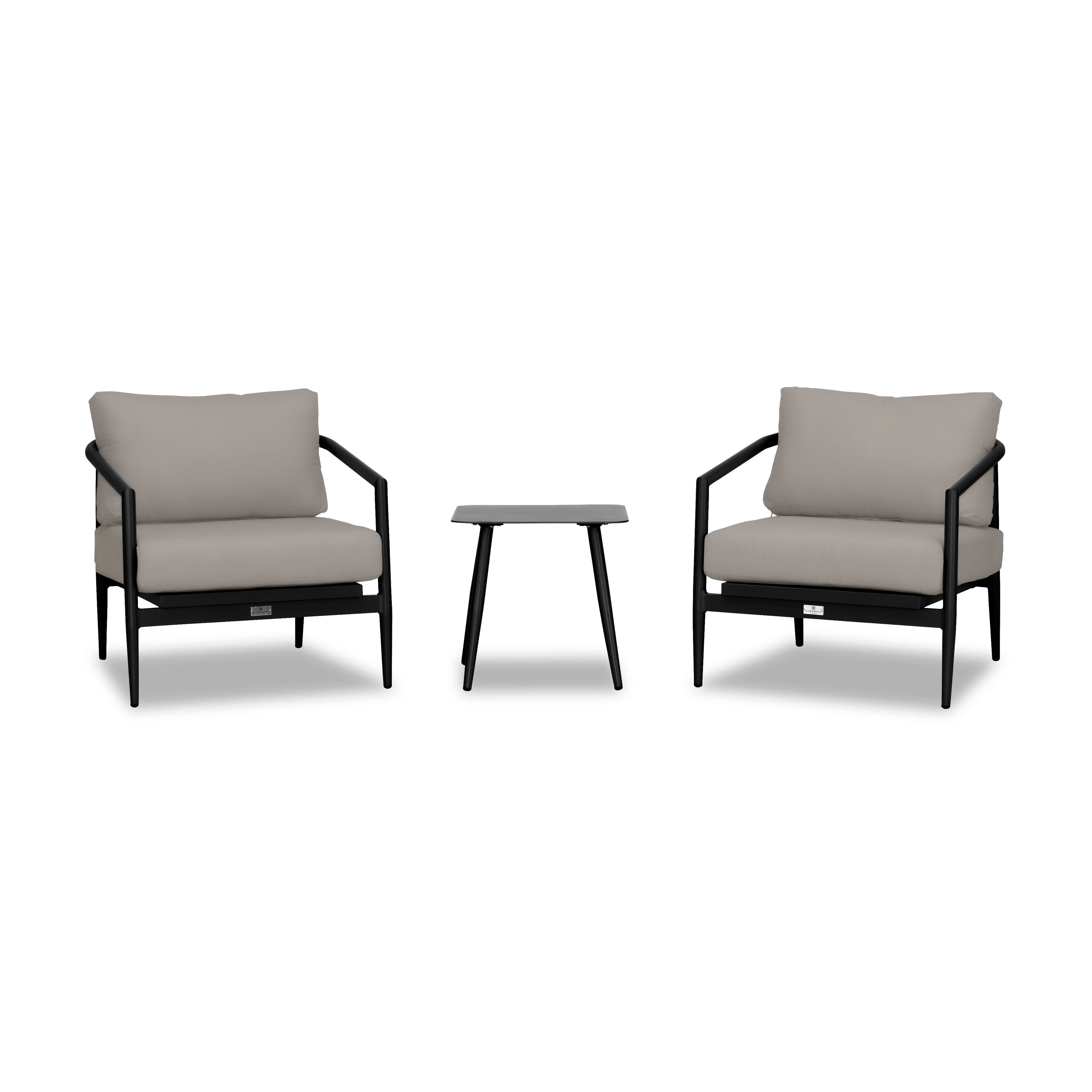 Olio 3 Piece Club Chair Set#Finish_Black#Fabric_Canvas Charcoal
