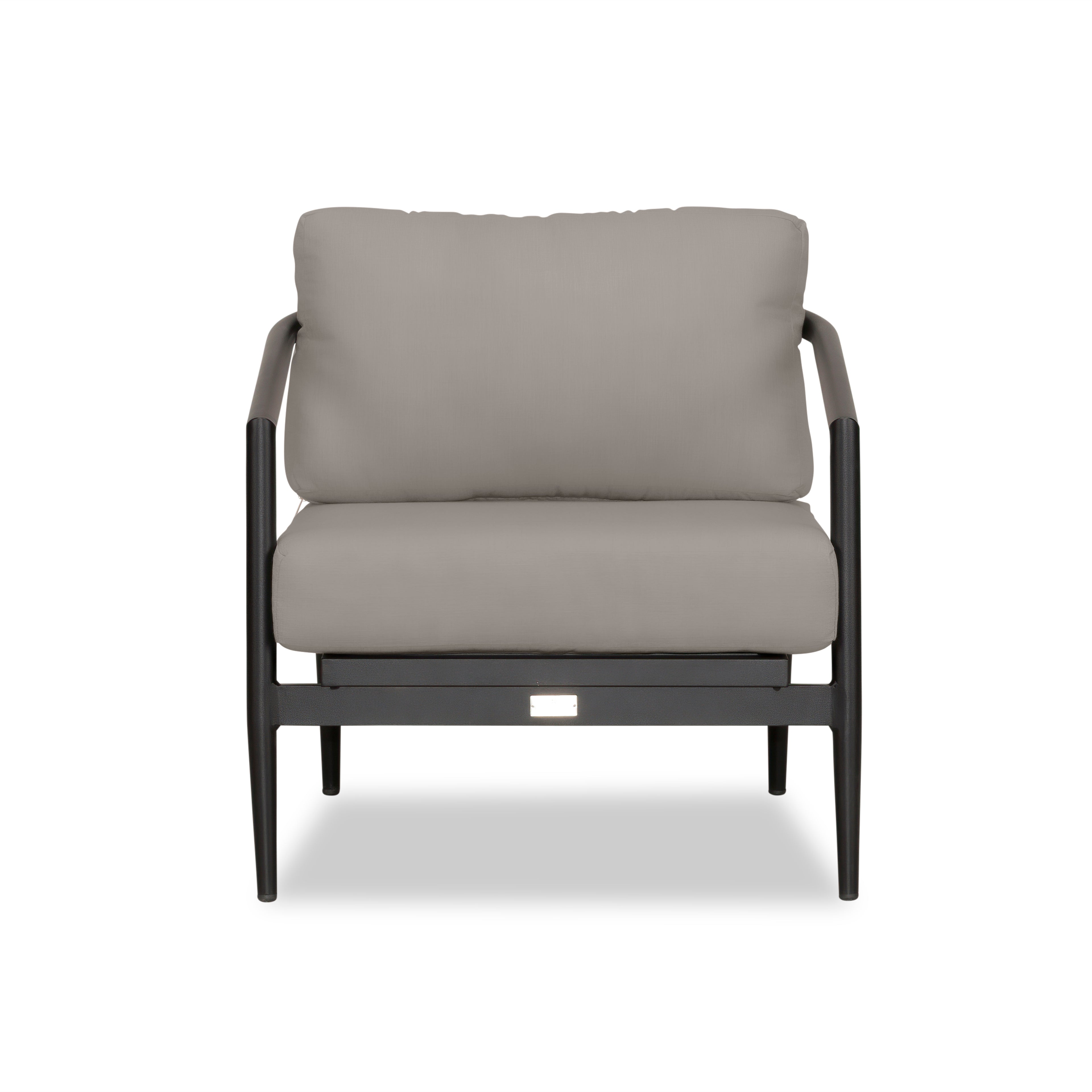 Olio 3 Piece Club Chair Set#Finish_Black#Fabric_Canvas Charcoal