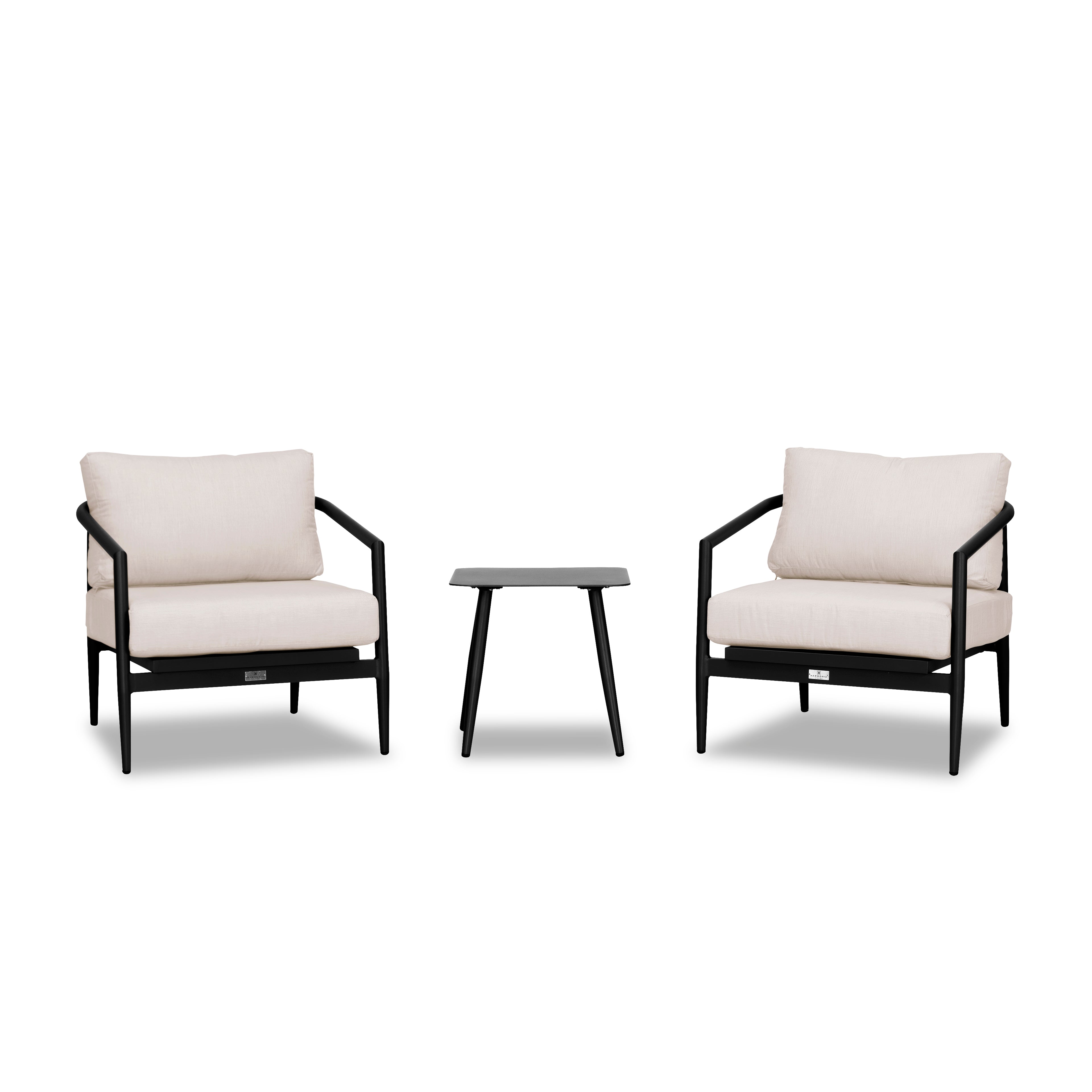 Olio 3 Piece Club Chair Set#Finish_Black#Fabric_Cast Silver