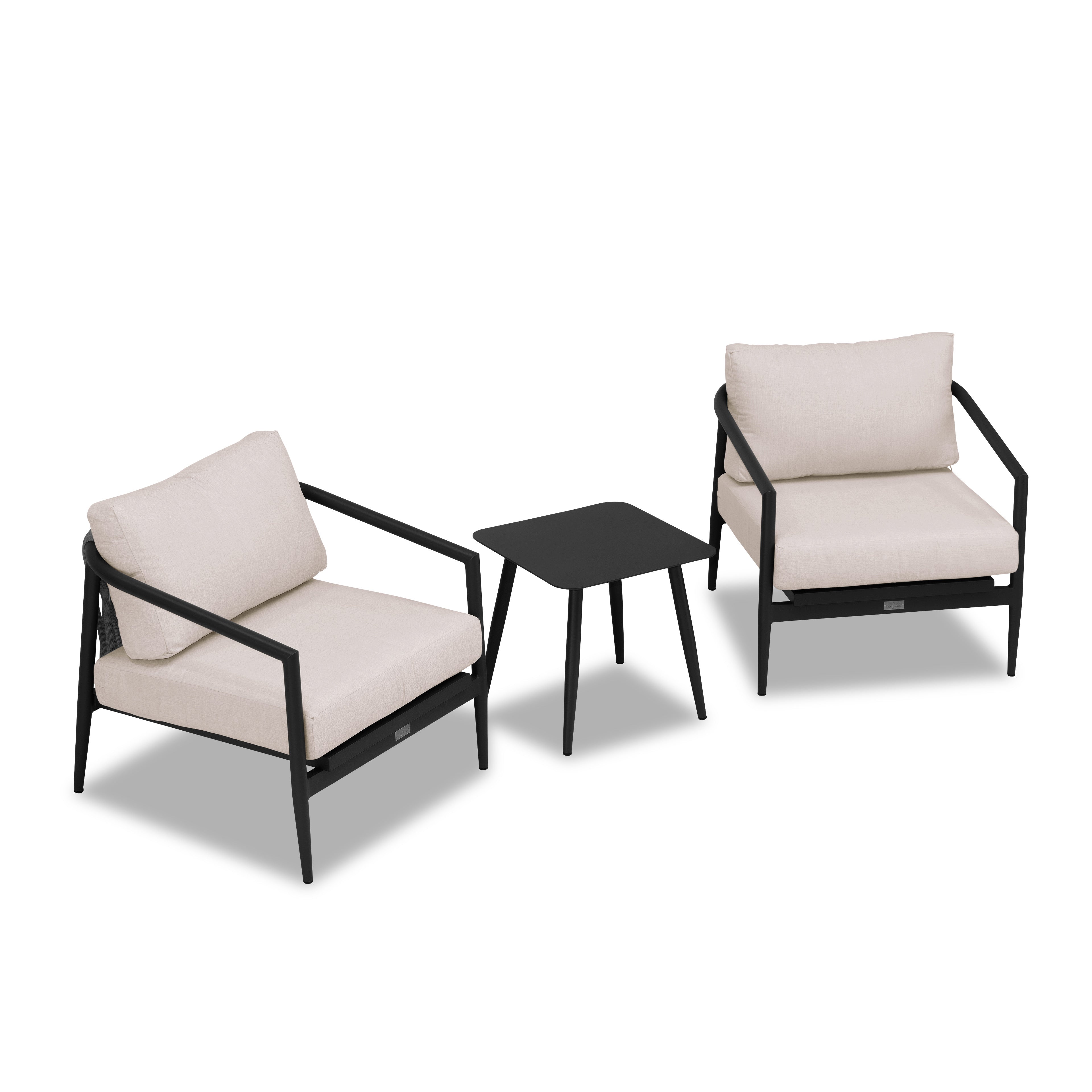 Olio 3 Piece Club Chair Set#Finish_Black#Fabric_Cast Silver