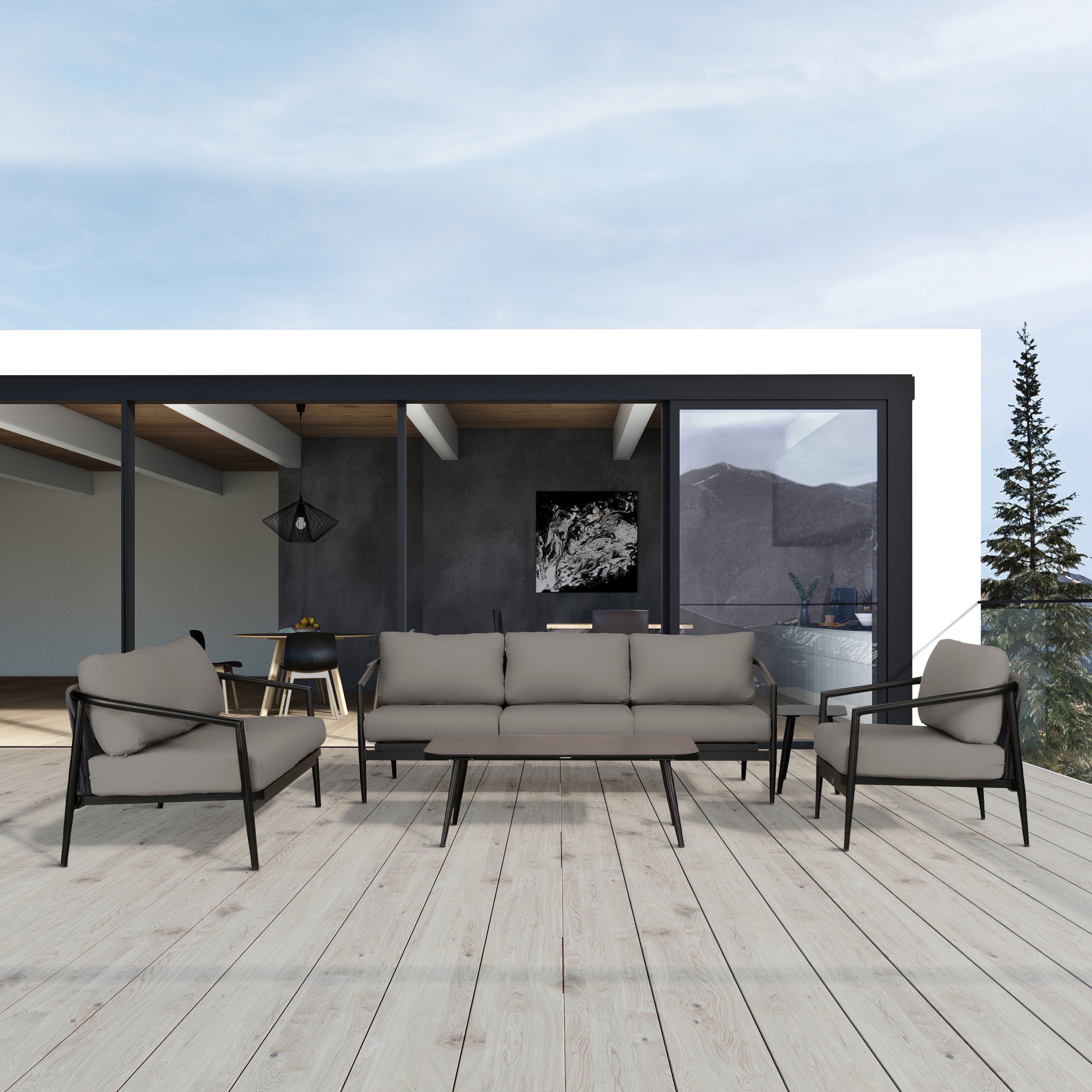 Olio 5 Piece Sofa Loveseat Set