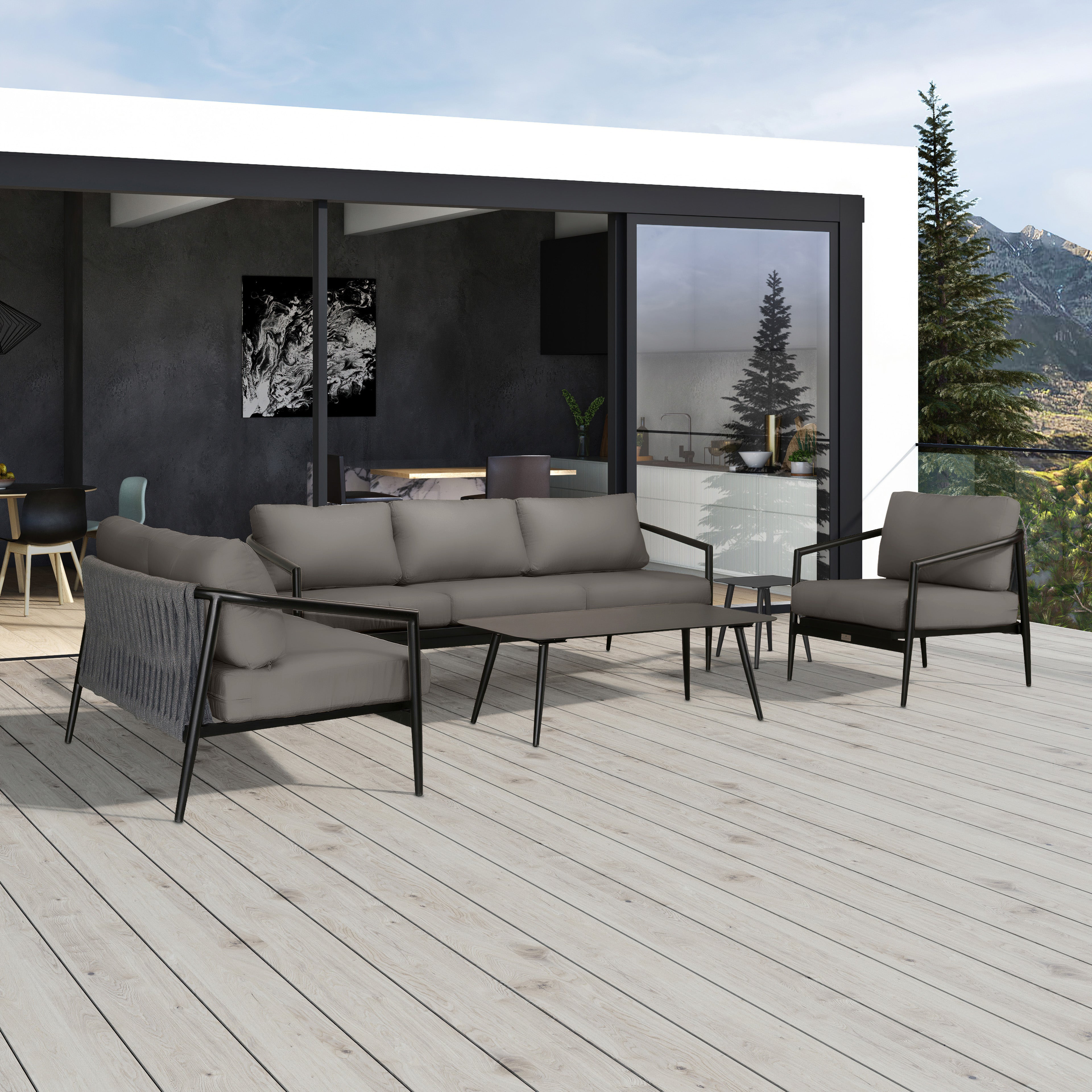 Olio 5 Piece Sofa Loveseat Set